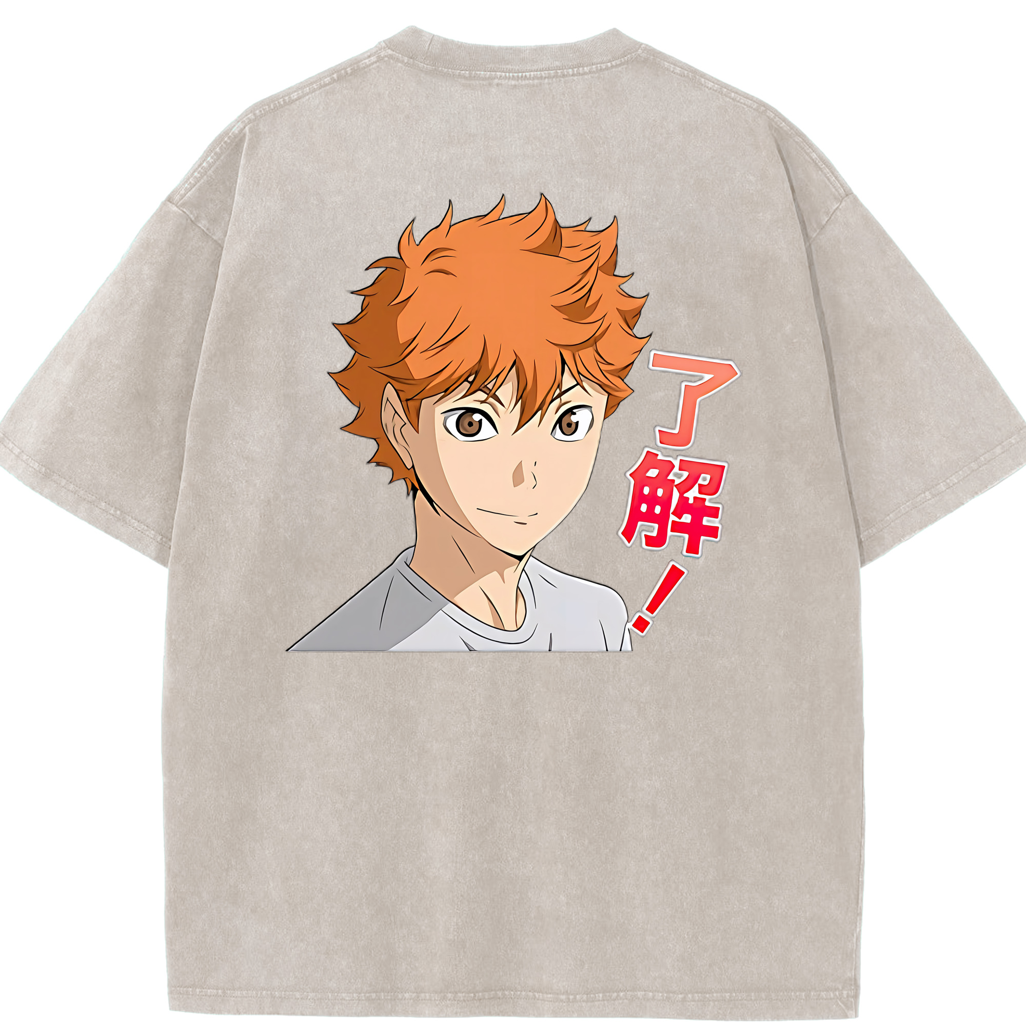 （画像用） ハイキュー!! Haikyu!! 綿100% ヴィンテージ風 半袖Tシャツ（背面プリント）