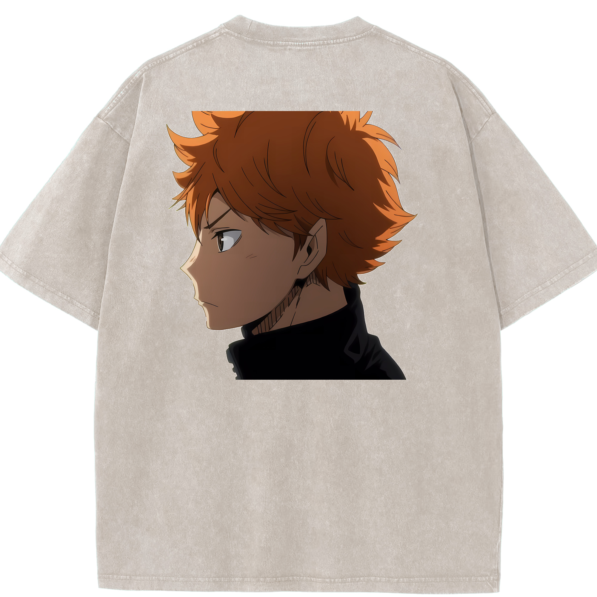 （画像用） ハイキュー!! Haikyu!! 綿100% ヴィンテージ風 半袖Tシャツ（背面プリント）