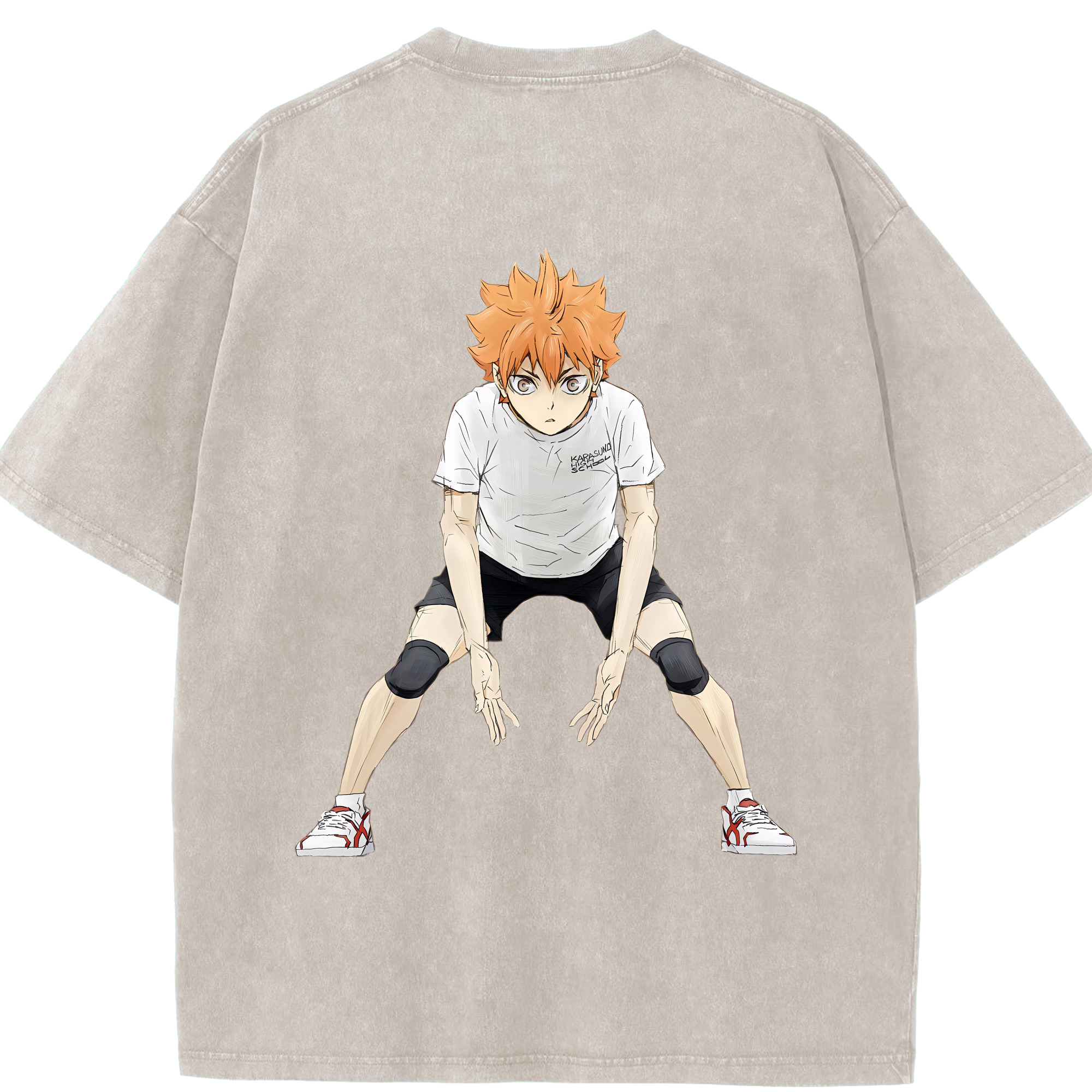 （画像用） ハイキュー!! Haikyu!! 綿100% ヴィンテージ風 半袖Tシャツ（背面プリント）