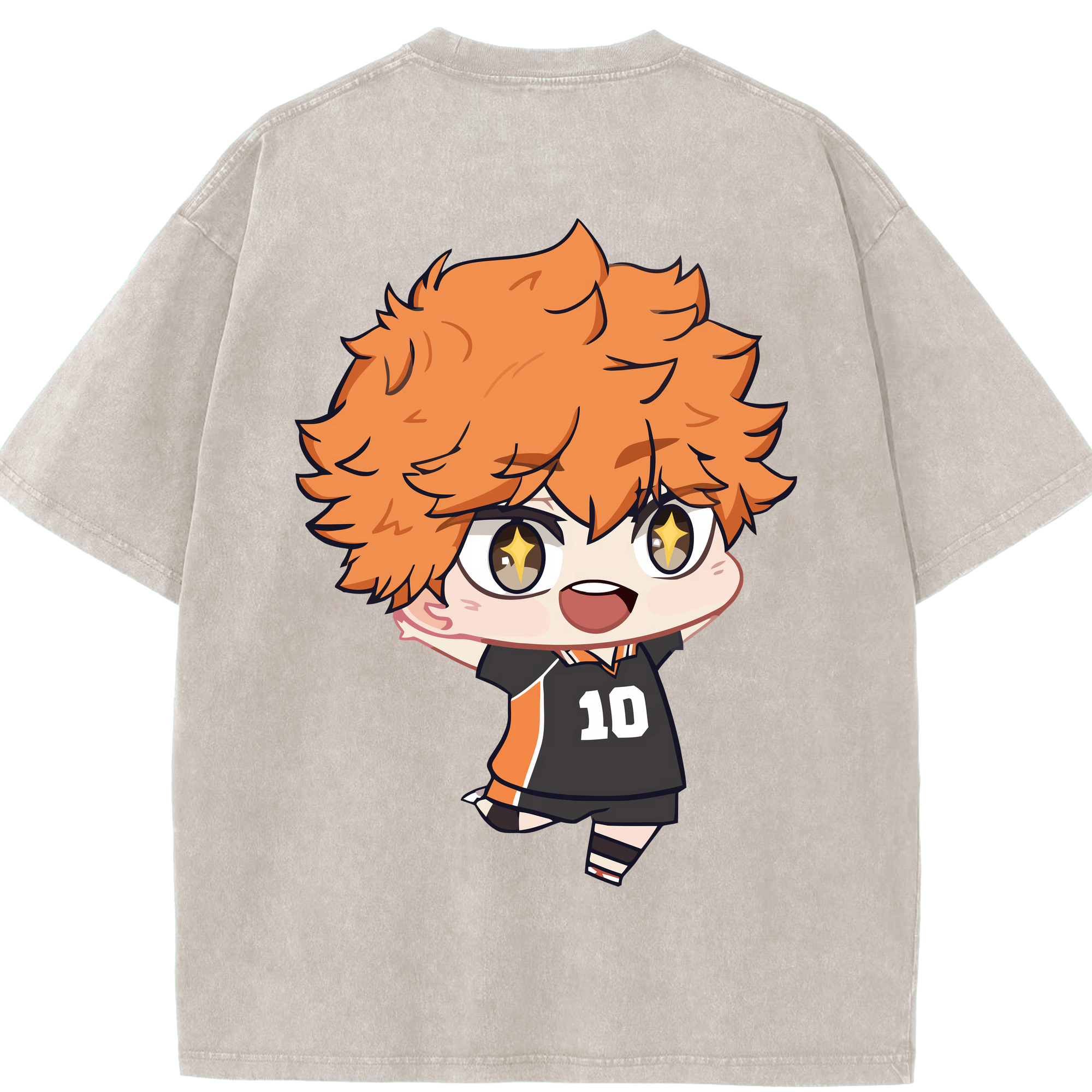 （画像用） ハイキュー!! Haikyu!! 綿100% ヴィンテージ風 半袖Tシャツ（背面プリント）