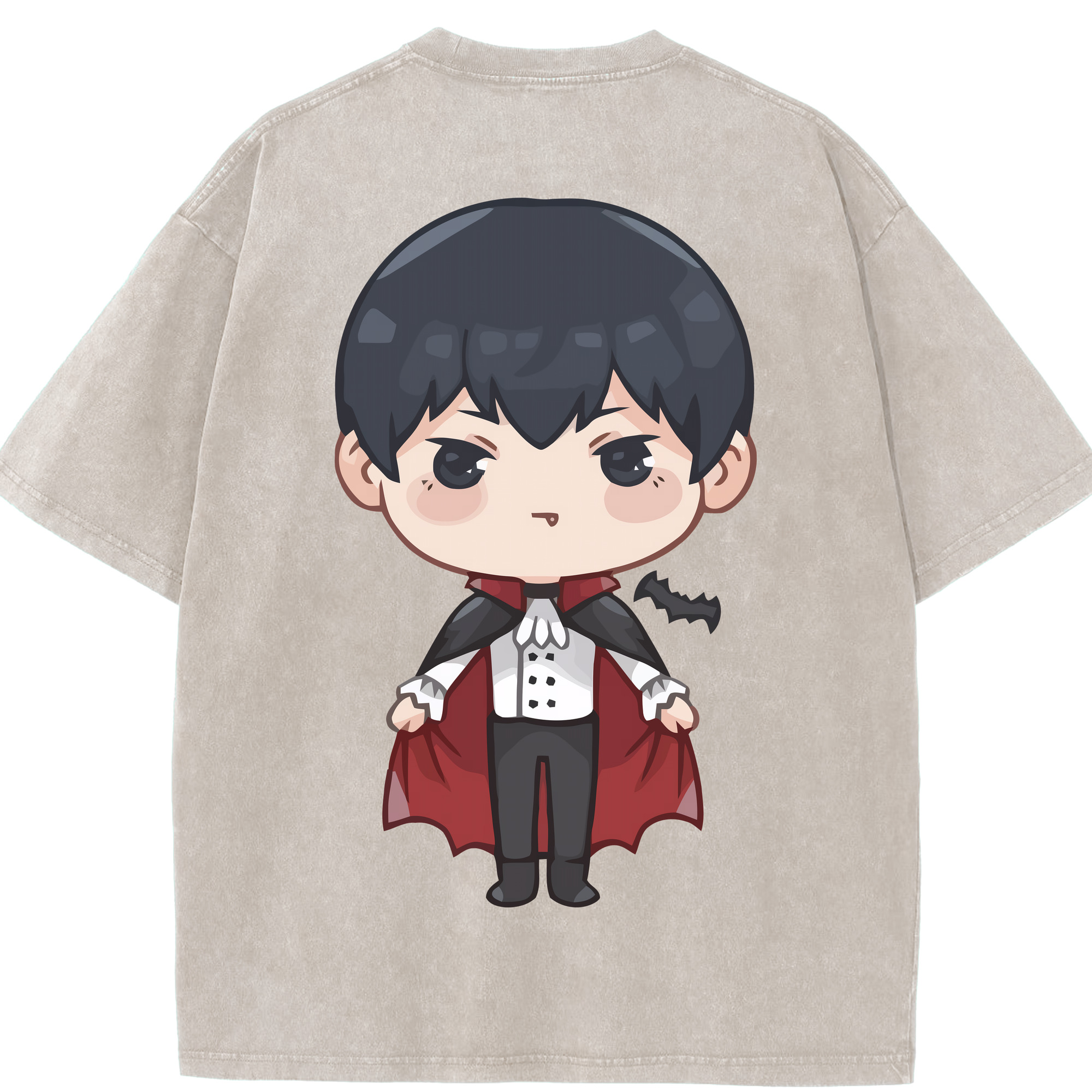 （画像用） ハイキュー!! Haikyu!! 綿100% ヴィンテージ風 半袖Tシャツ（背面プリント）