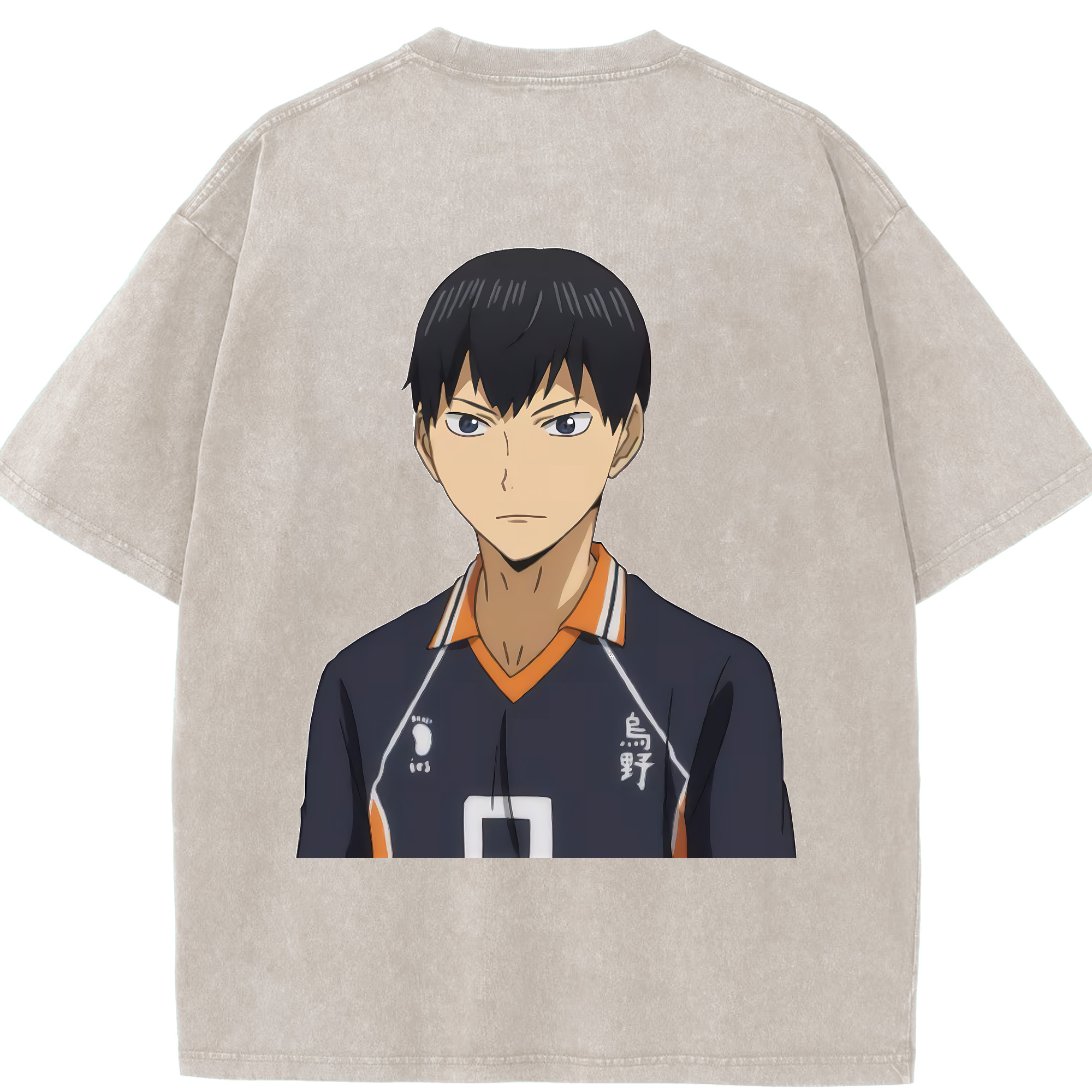 （画像用） ハイキュー!! Haikyu!! 綿100% ヴィンテージ風 半袖Tシャツ（背面プリント）