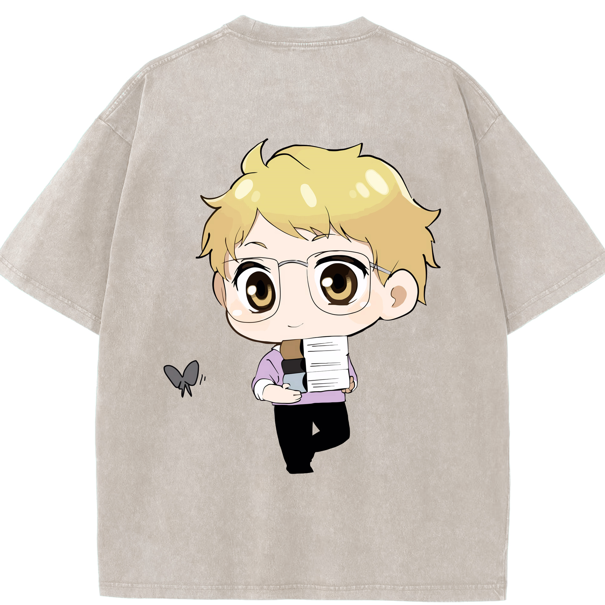 （画像用） ハイキュー!! Haikyu!! 綿100% ヴィンテージ風 半袖Tシャツ（背面プリント）