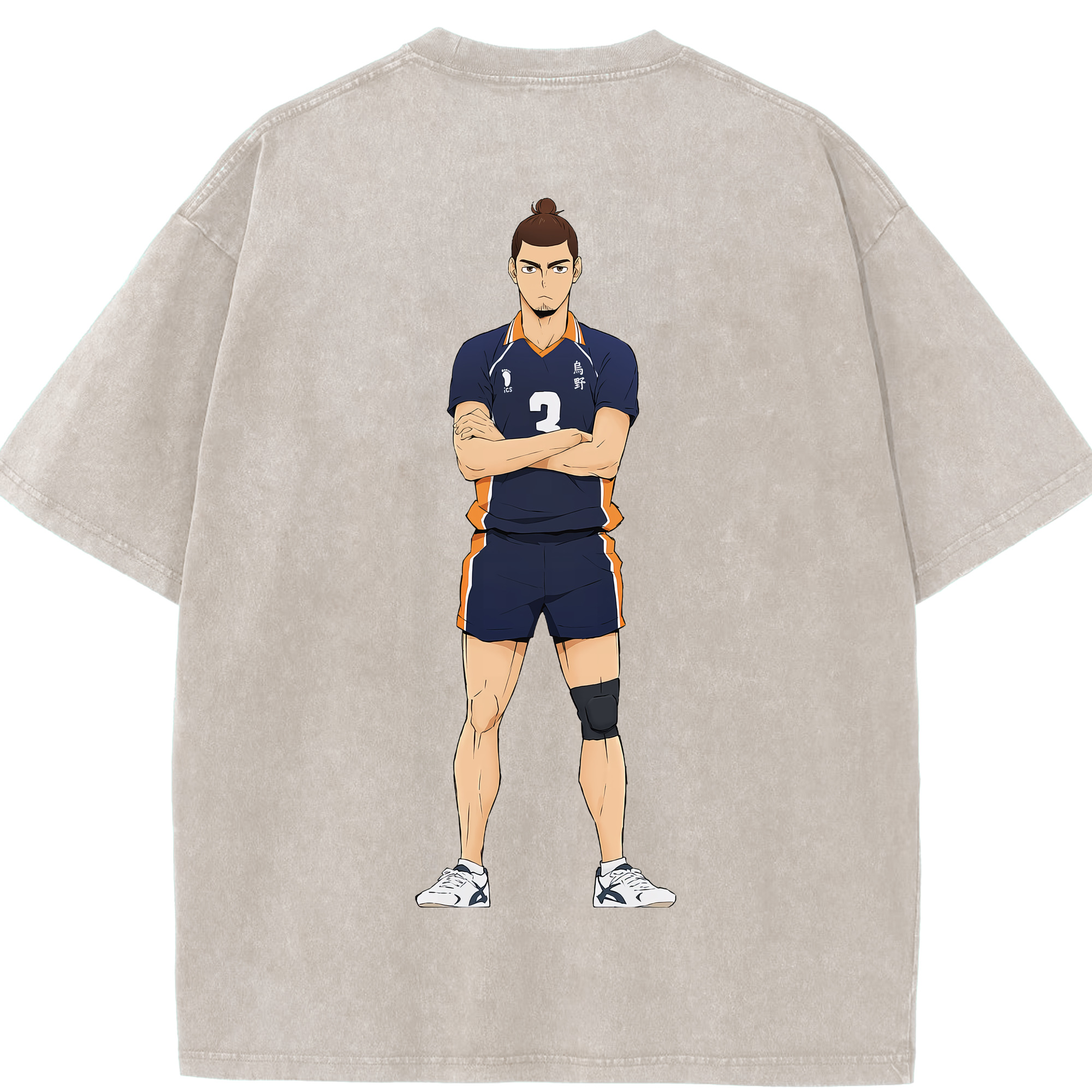 （画像用） ハイキュー!! Haikyu!! 綿100% ヴィンテージ風 半袖Tシャツ（背面プリント）