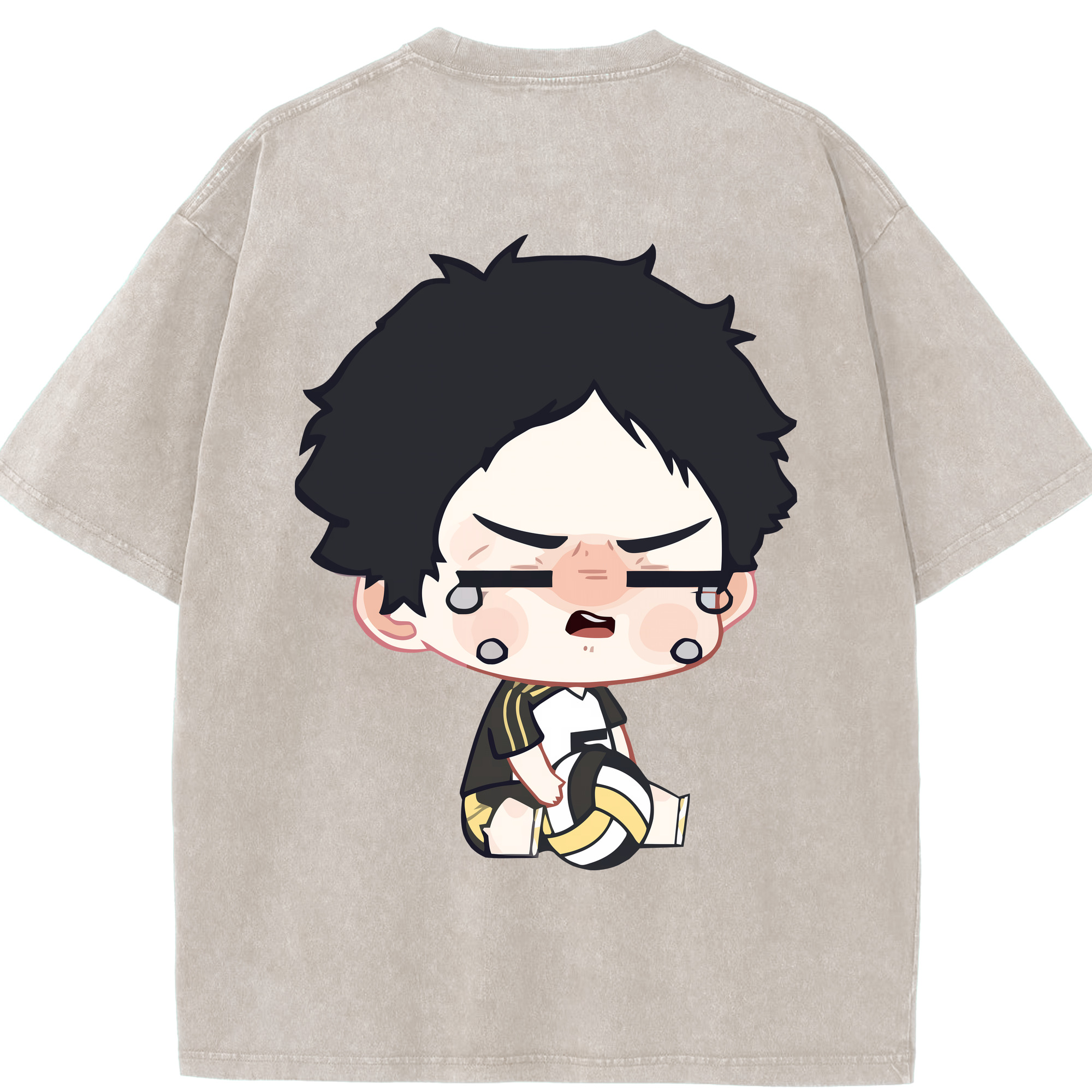 （画像用） ハイキュー!! Haikyu!! 綿100% ヴィンテージ風 半袖Tシャツ（背面プリント）