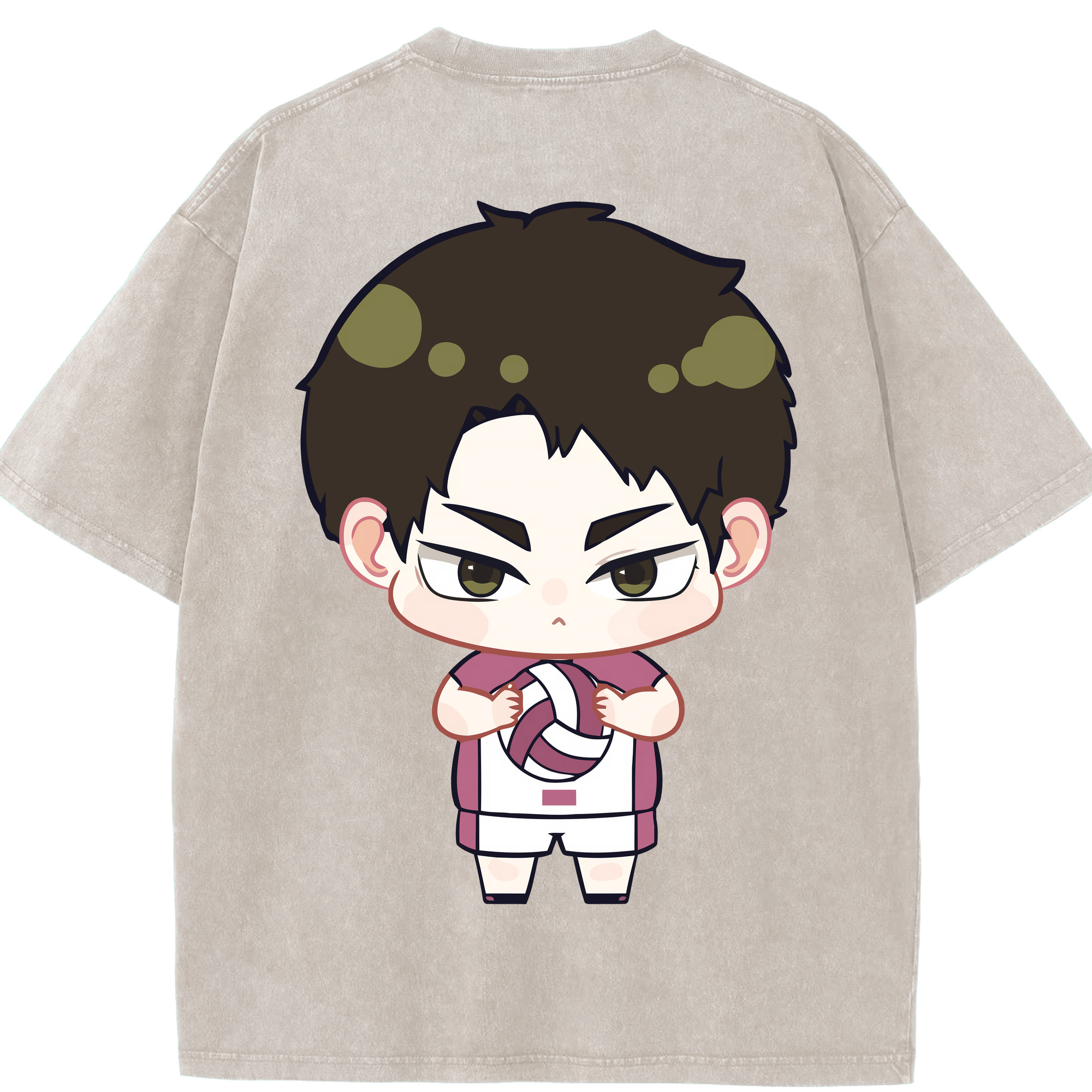 （画像用） ハイキュー!! Haikyu!! 綿100% ヴィンテージ風 半袖Tシャツ（背面プリント）