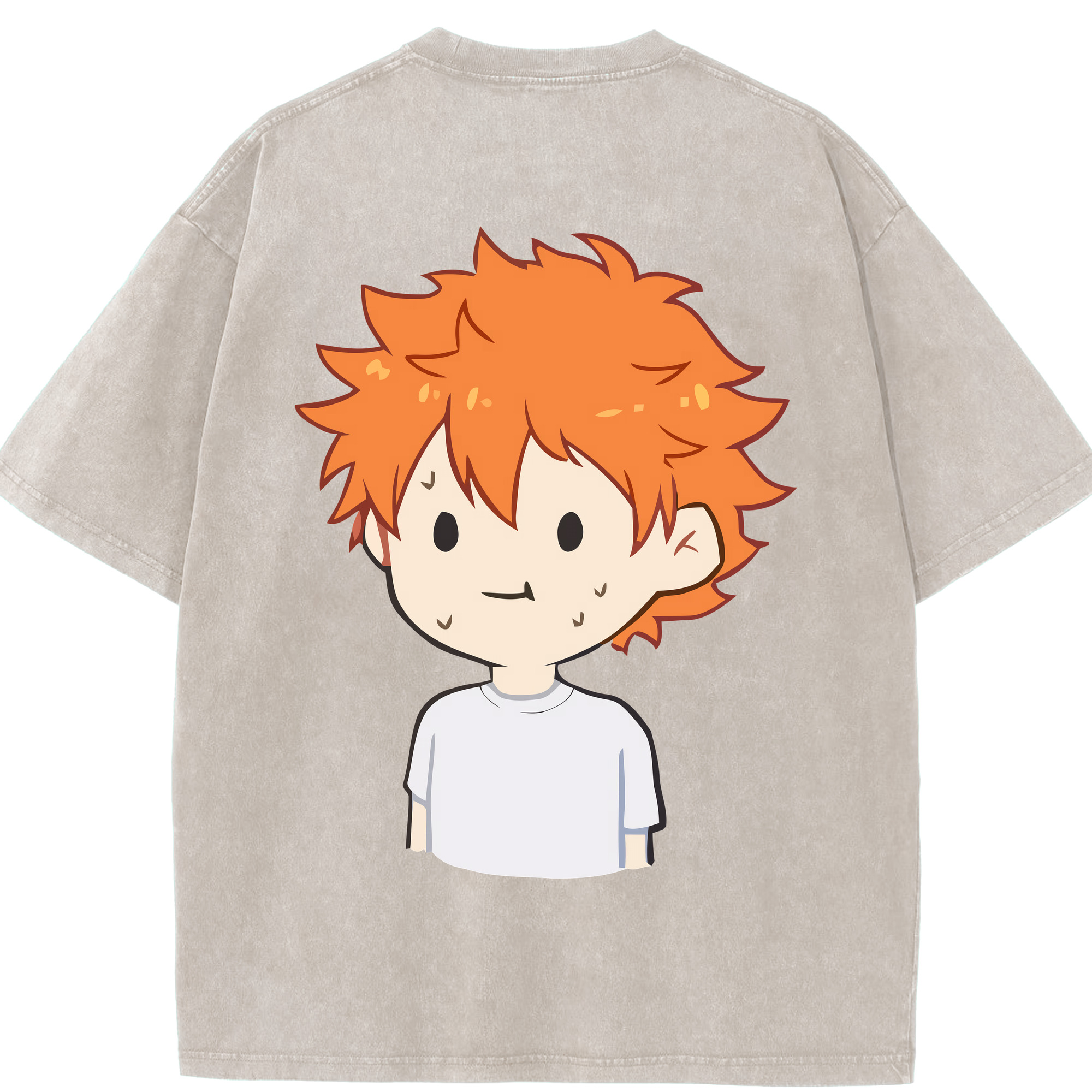 （画像用） ハイキュー!! Haikyu!! 綿100% ヴィンテージ風 半袖Tシャツ（背面プリント）