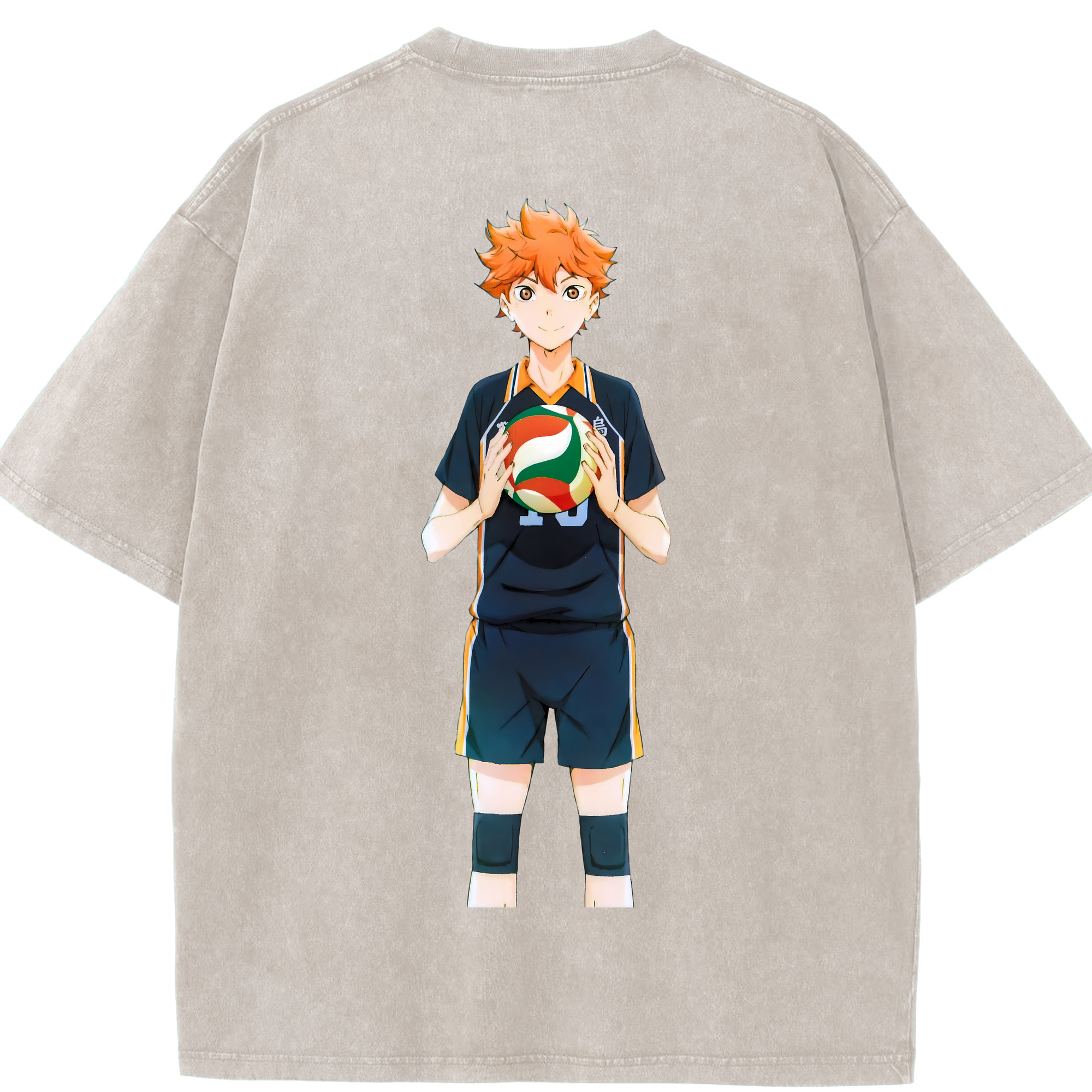 （画像用） ハイキュー!! Haikyu!! 綿100% ヴィンテージ風 半袖Tシャツ（背面プリント）