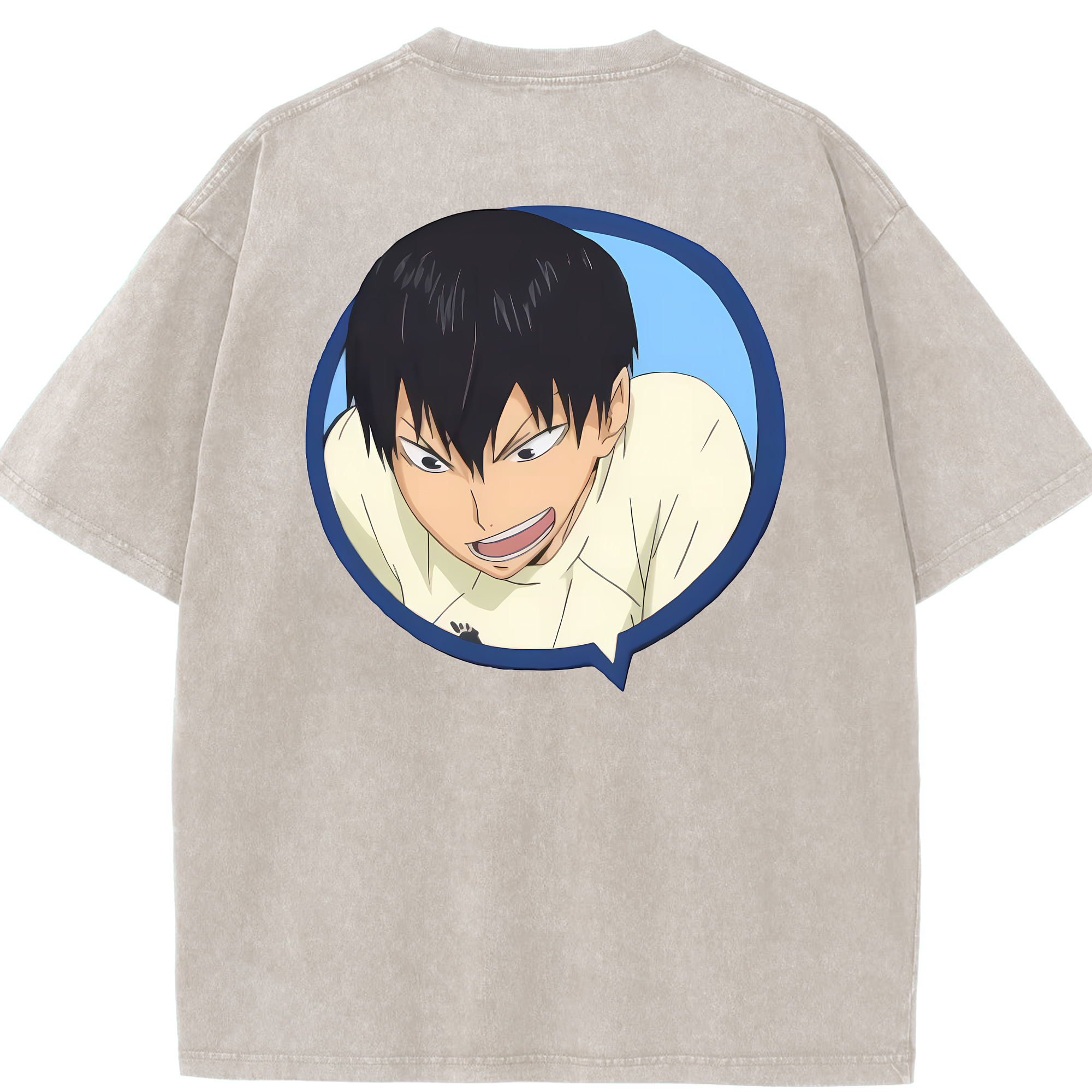 （画像用） ハイキュー!! Haikyu!! 綿100% ヴィンテージ風 半袖Tシャツ（背面プリント）