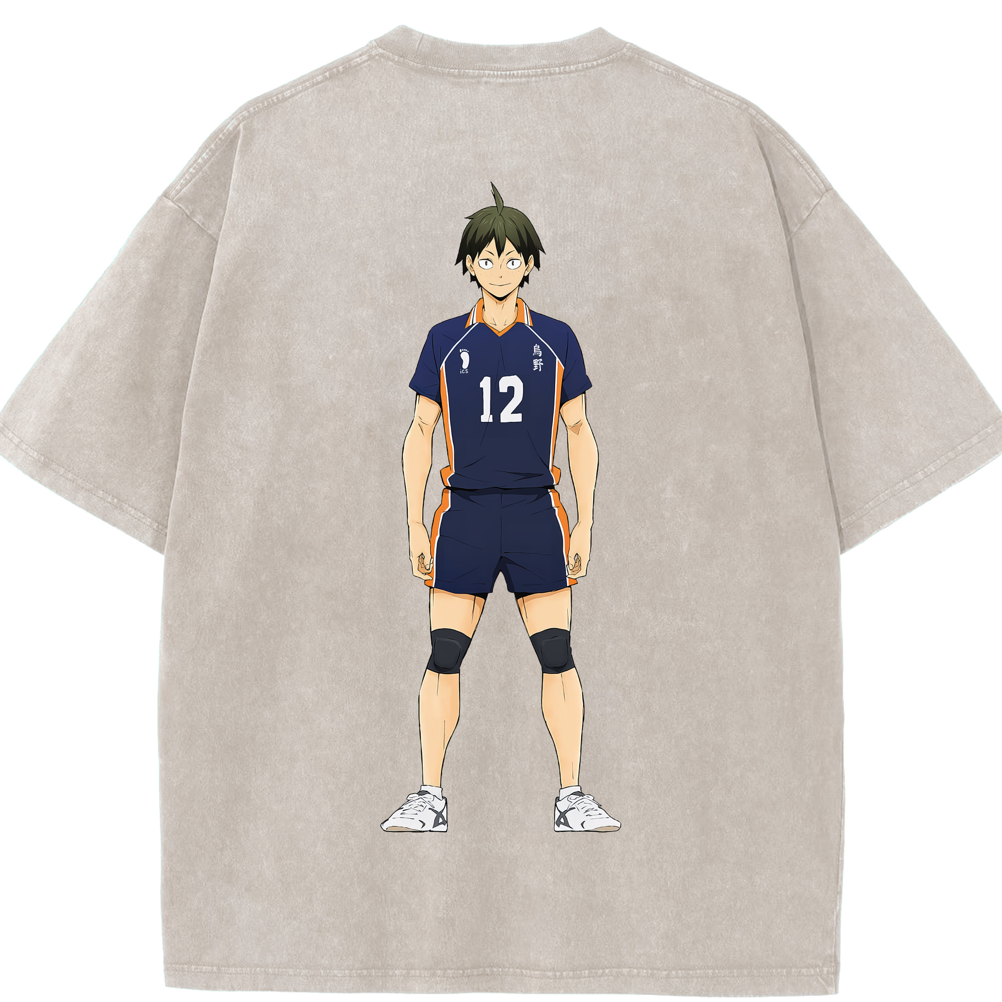（画像用） ハイキュー!! Haikyu!! 綿100% ヴィンテージ風 半袖Tシャツ（背面プリント）