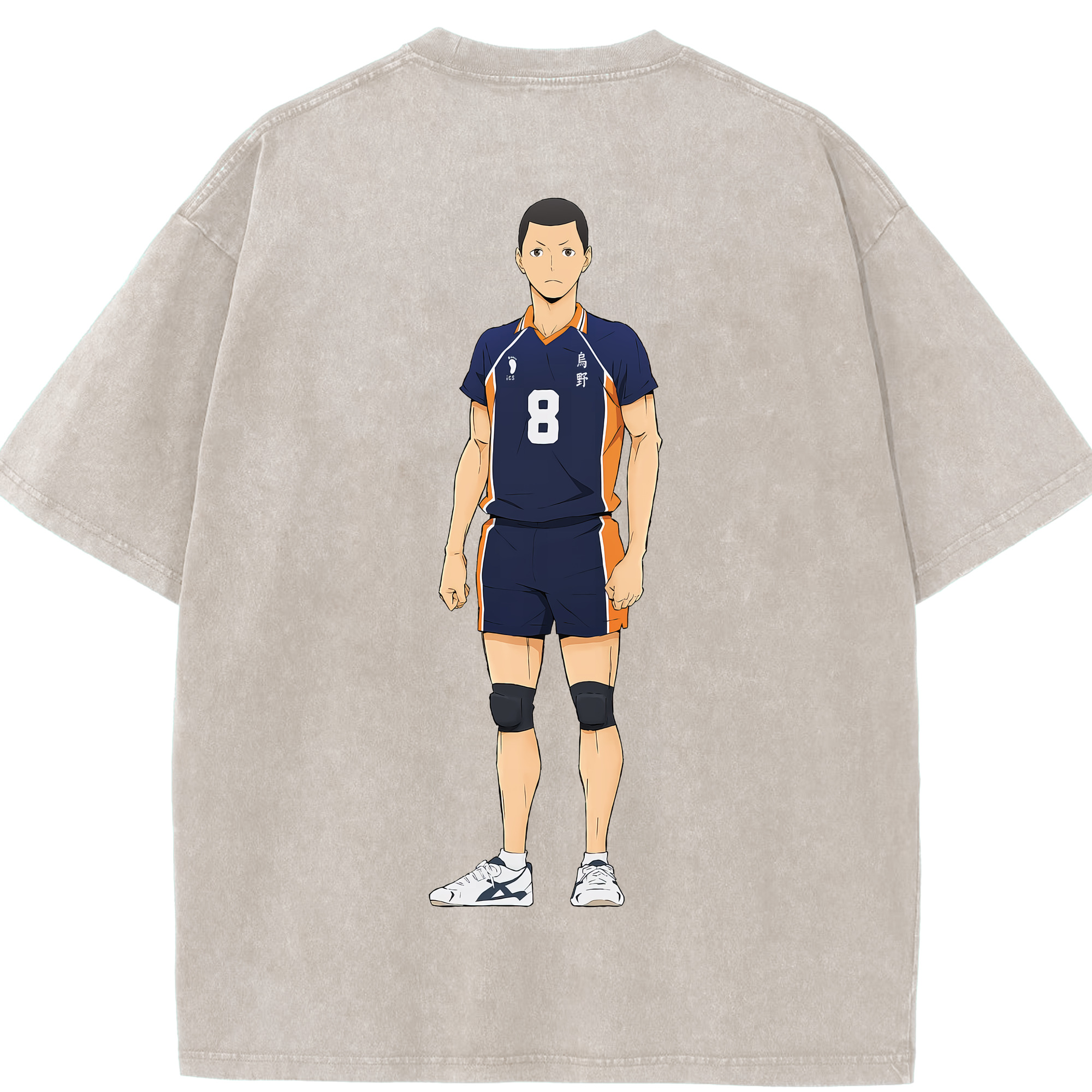 （画像用） ハイキュー!! Haikyu!! 綿100% ヴィンテージ風 半袖Tシャツ（背面プリント）
