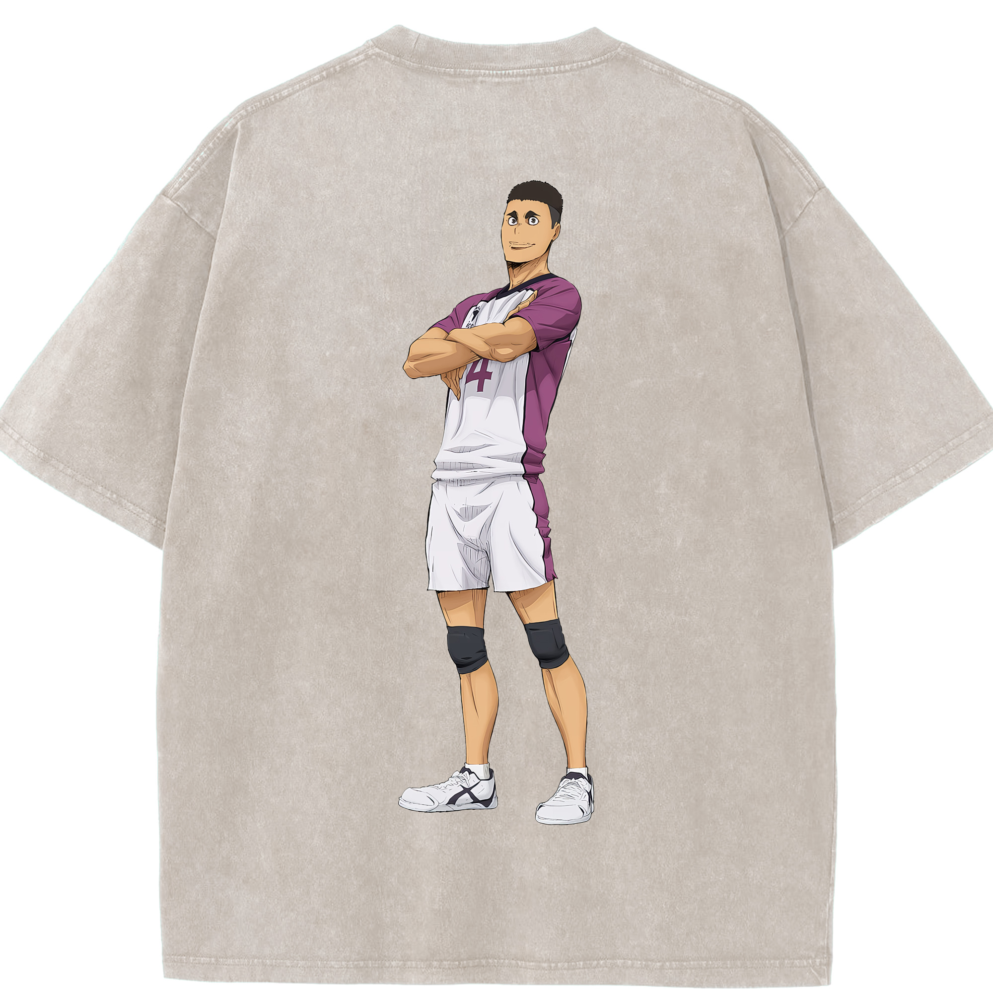 （画像用） ハイキュー!! Haikyu!! 綿100% ヴィンテージ風 半袖Tシャツ（背面プリント）