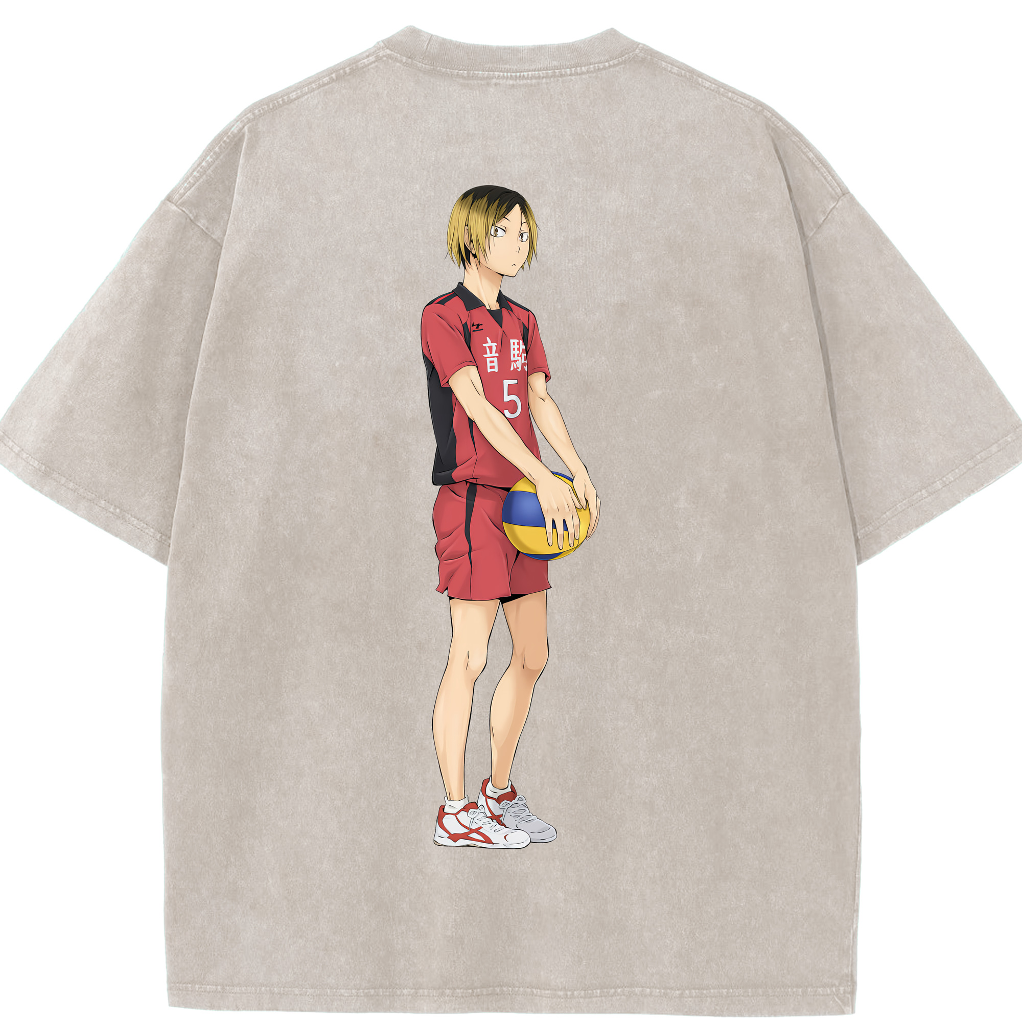 （画像用） ハイキュー!! Haikyu!! 綿100% ヴィンテージ風 半袖Tシャツ（背面プリント）