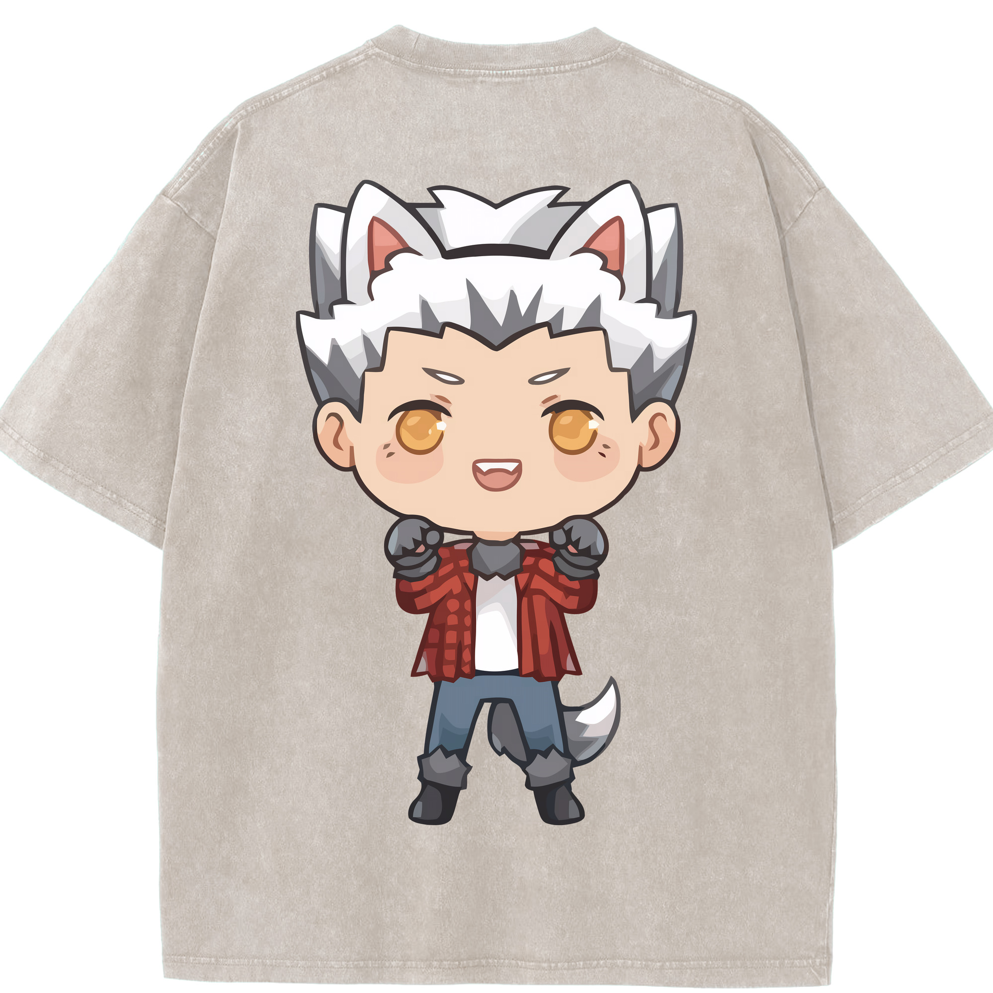 （画像用） ハイキュー!! Haikyu!! 綿100% ヴィンテージ風 半袖Tシャツ（背面プリント）