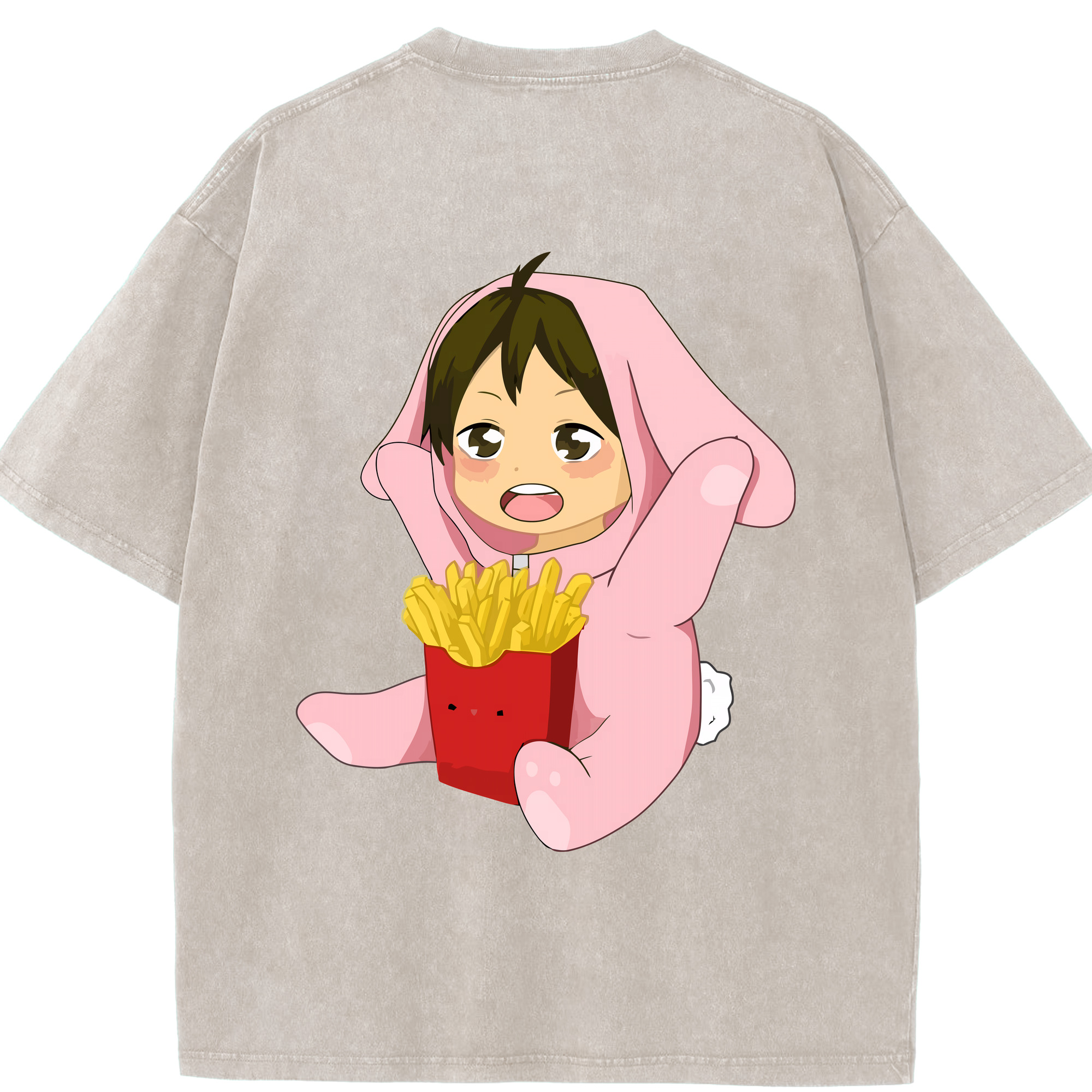 （画像用） ハイキュー!! Haikyu!! 綿100% ヴィンテージ風 半袖Tシャツ（背面プリント）