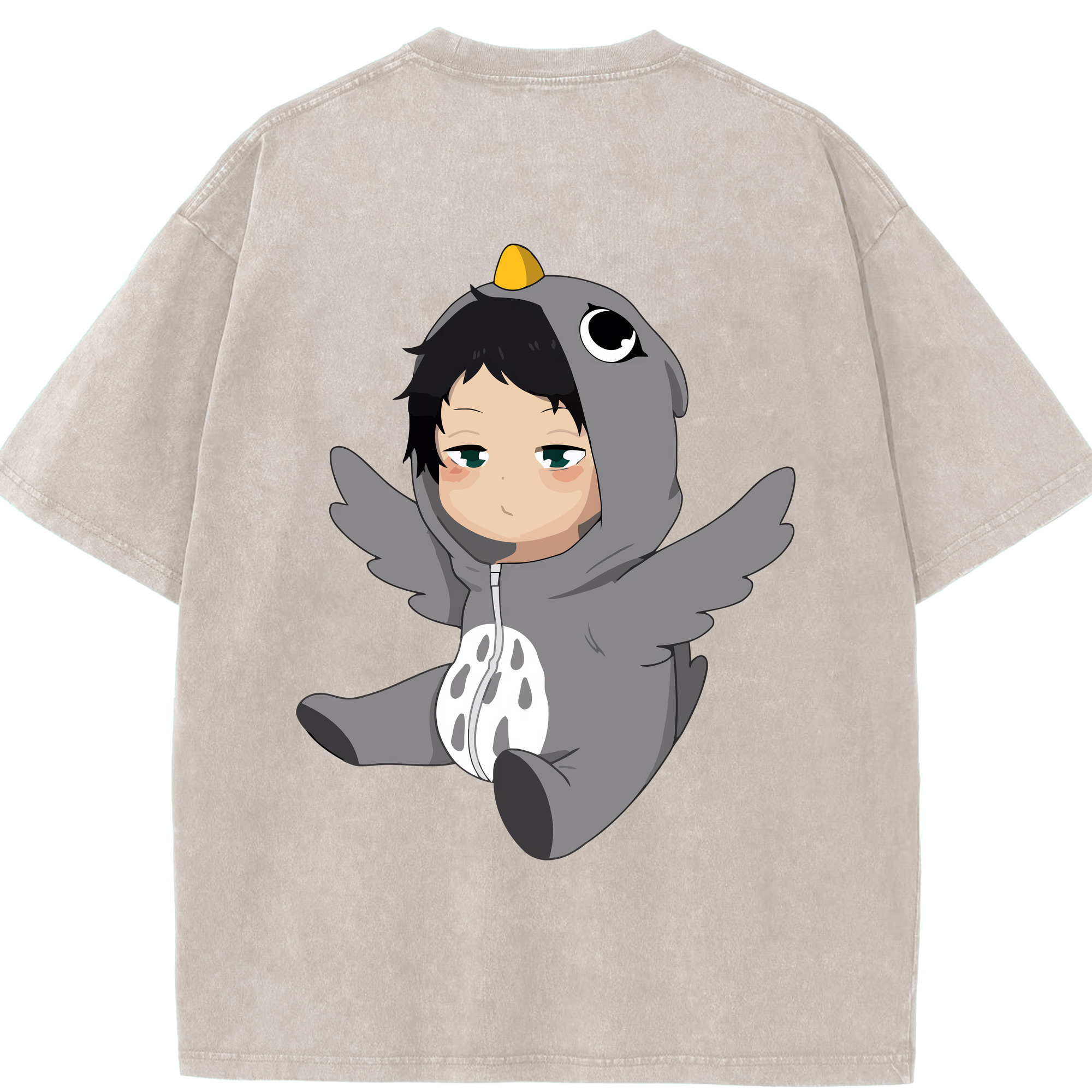（画像用） ハイキュー!! Haikyu!! 綿100% ヴィンテージ風 半袖Tシャツ（背面プリント）