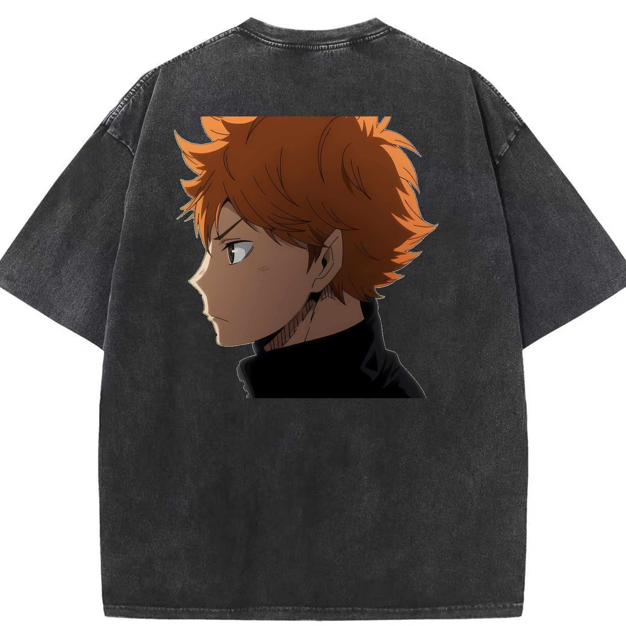（画像用） ハイキュー!! Haikyu!! 綿100% ヴィンテージ風 半袖Tシャツ（背面プリント）