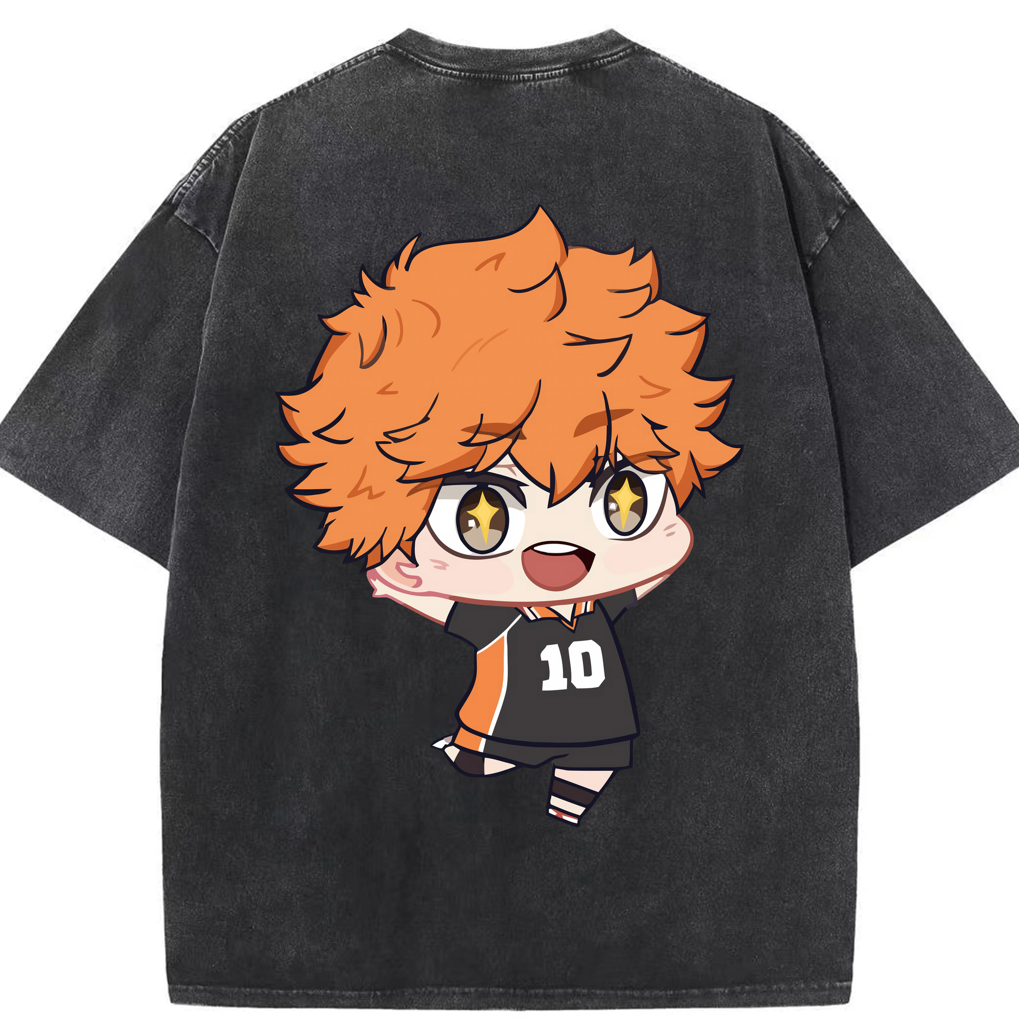 （画像用） ハイキュー!! Haikyu!! 綿100% ヴィンテージ風 半袖Tシャツ（背面プリント）