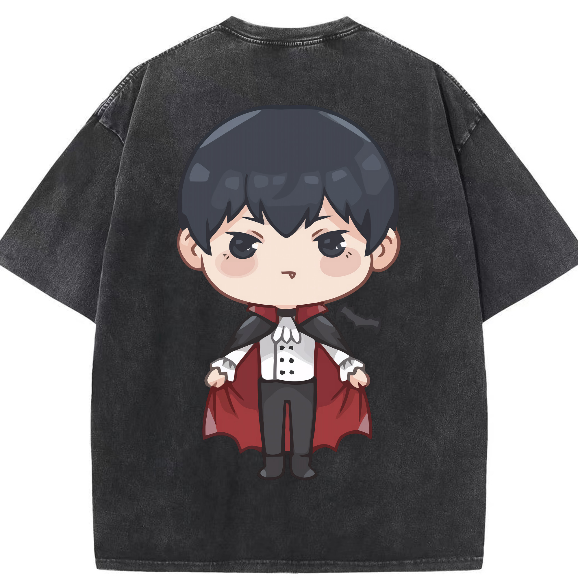 （画像用） ハイキュー!! Haikyu!! 綿100% ヴィンテージ風 半袖Tシャツ（背面プリント）