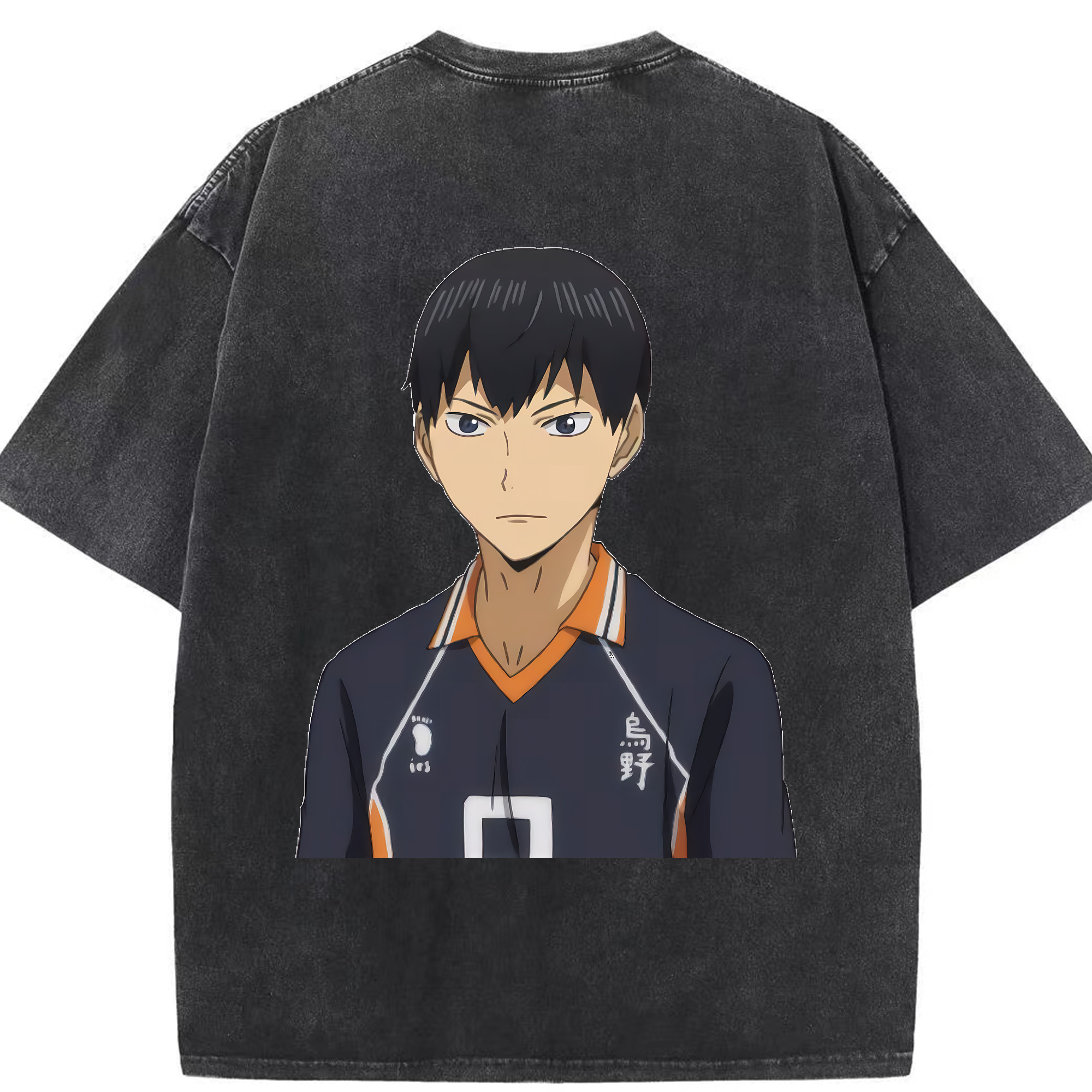 （画像用） ハイキュー!! Haikyu!! 綿100% ヴィンテージ風 半袖Tシャツ（背面プリント）