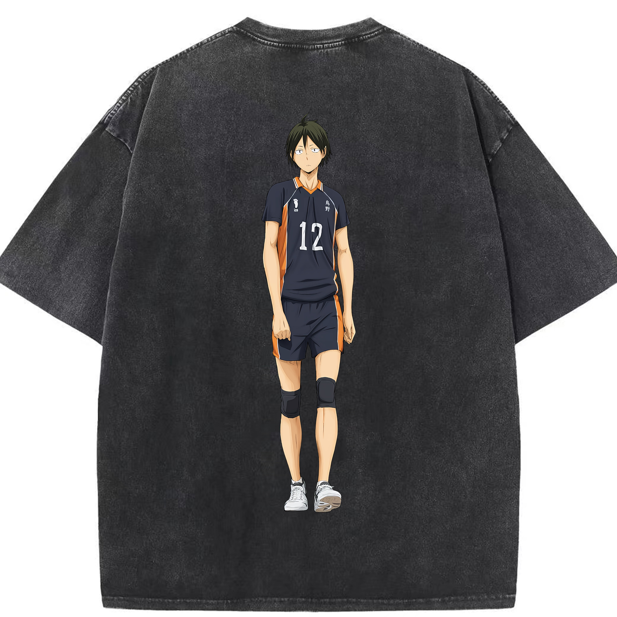 （画像用） ハイキュー!! Haikyu!! 綿100% ヴィンテージ風 半袖Tシャツ（背面プリント）