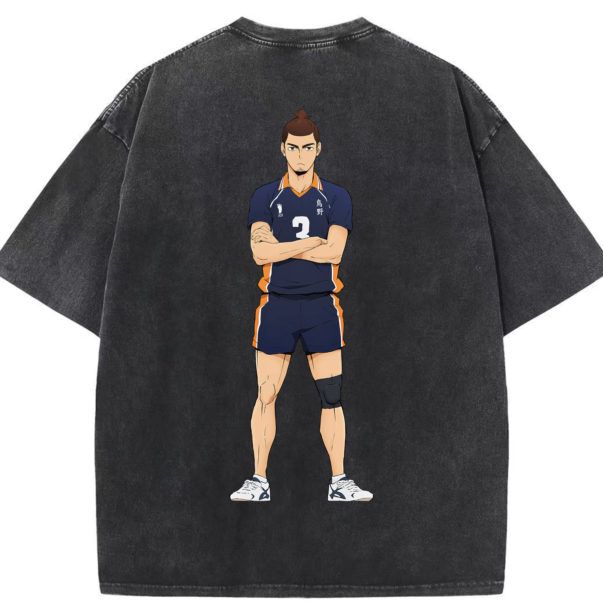 （画像用） ハイキュー!! Haikyu!! 綿100% ヴィンテージ風 半袖Tシャツ（背面プリント）