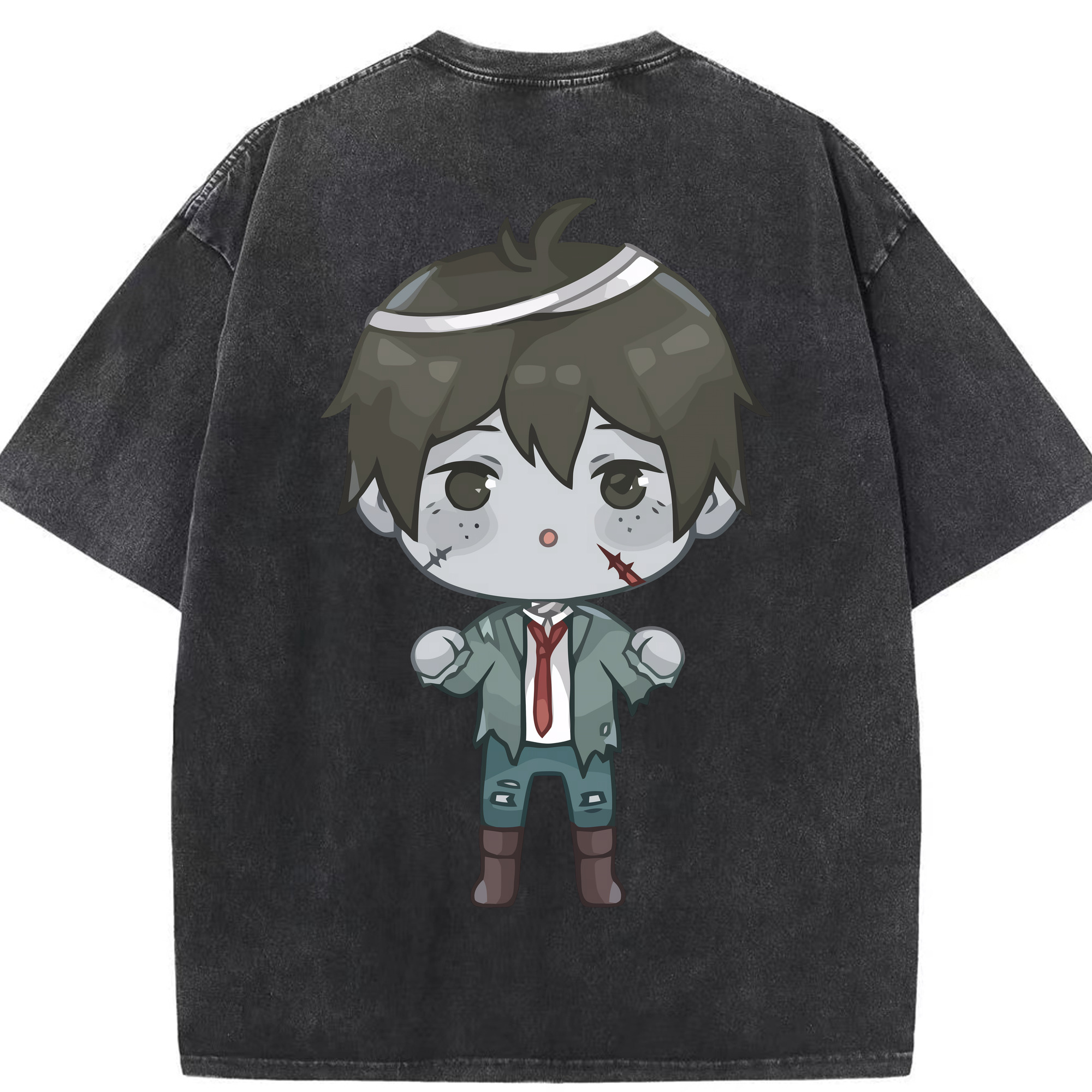 （画像用） ハイキュー!! Haikyu!! 綿100% ヴィンテージ風 半袖Tシャツ（背面プリント）
