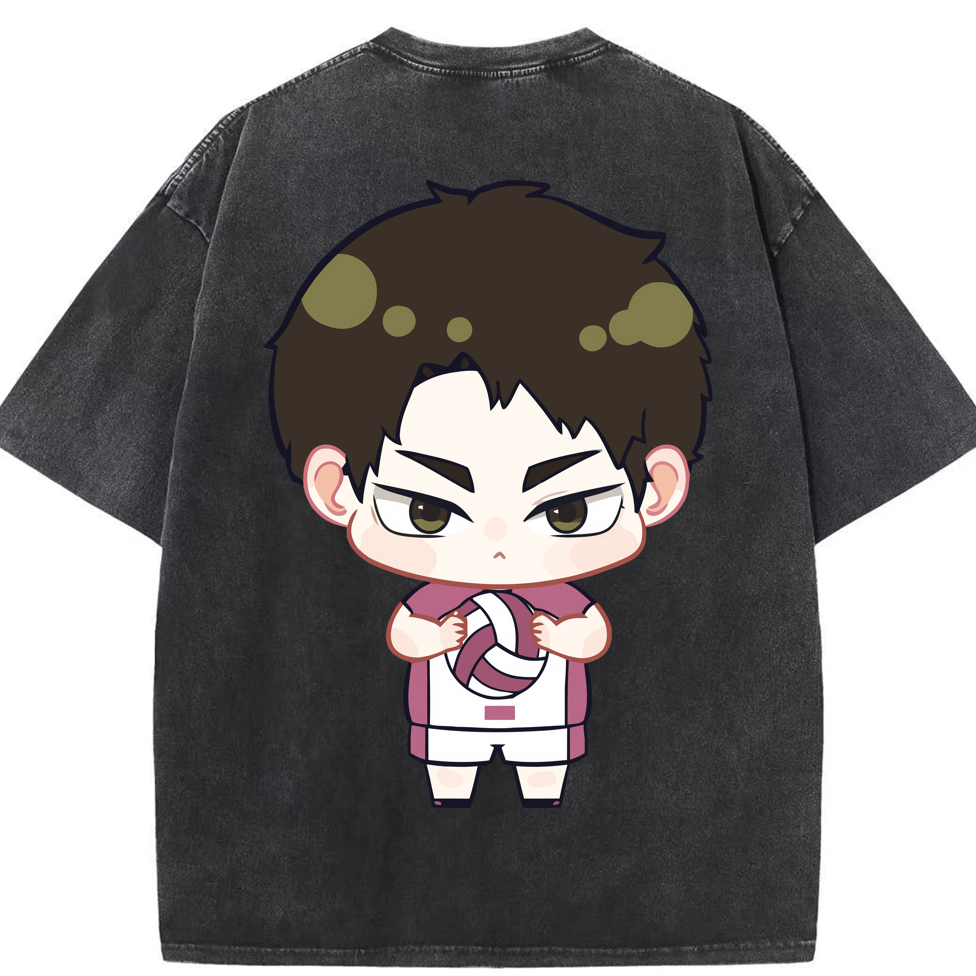 （画像用） ハイキュー!! Haikyu!! 綿100% ヴィンテージ風 半袖Tシャツ（背面プリント）