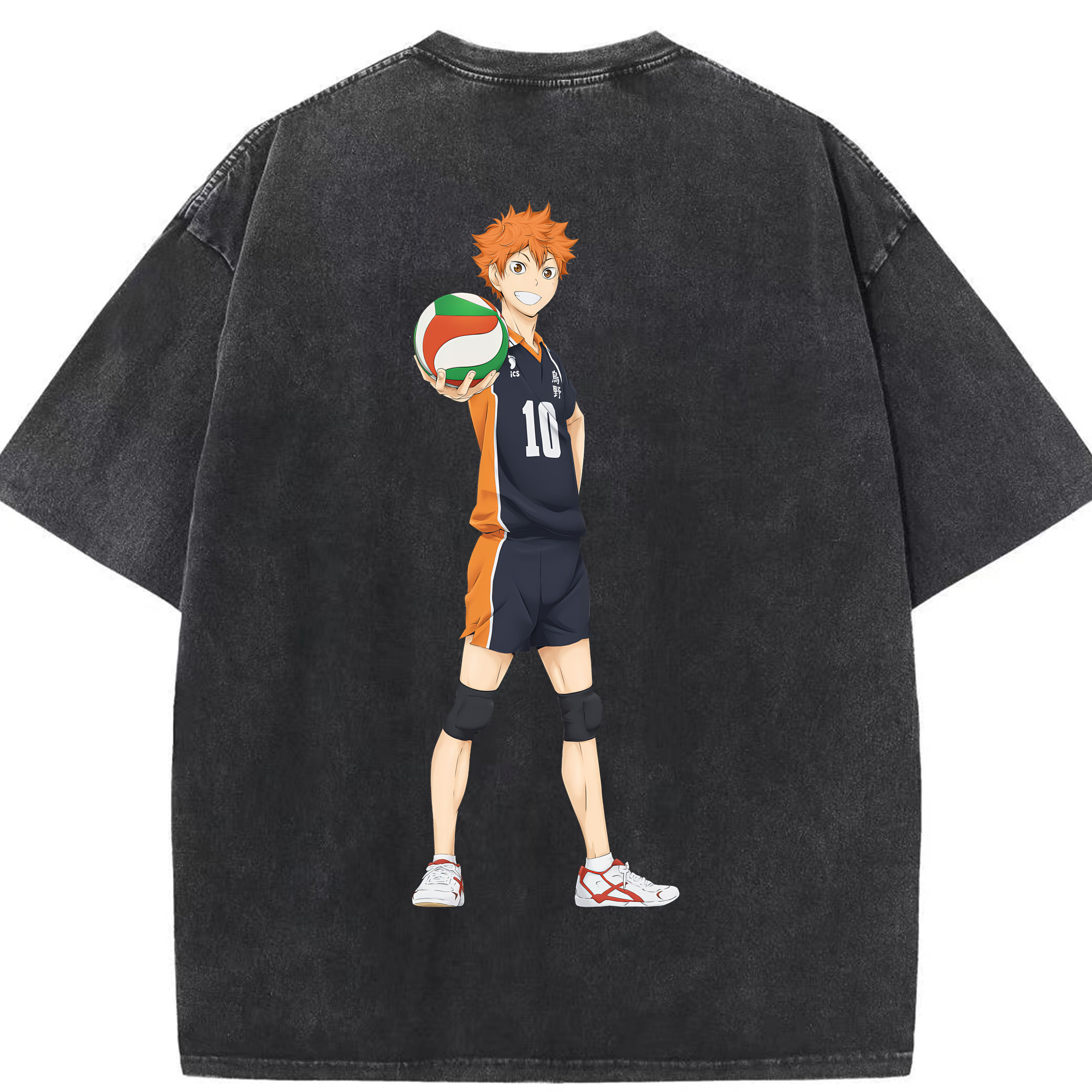（画像用） ハイキュー!! Haikyu!! 綿100% ヴィンテージ風 半袖Tシャツ（背面プリント）