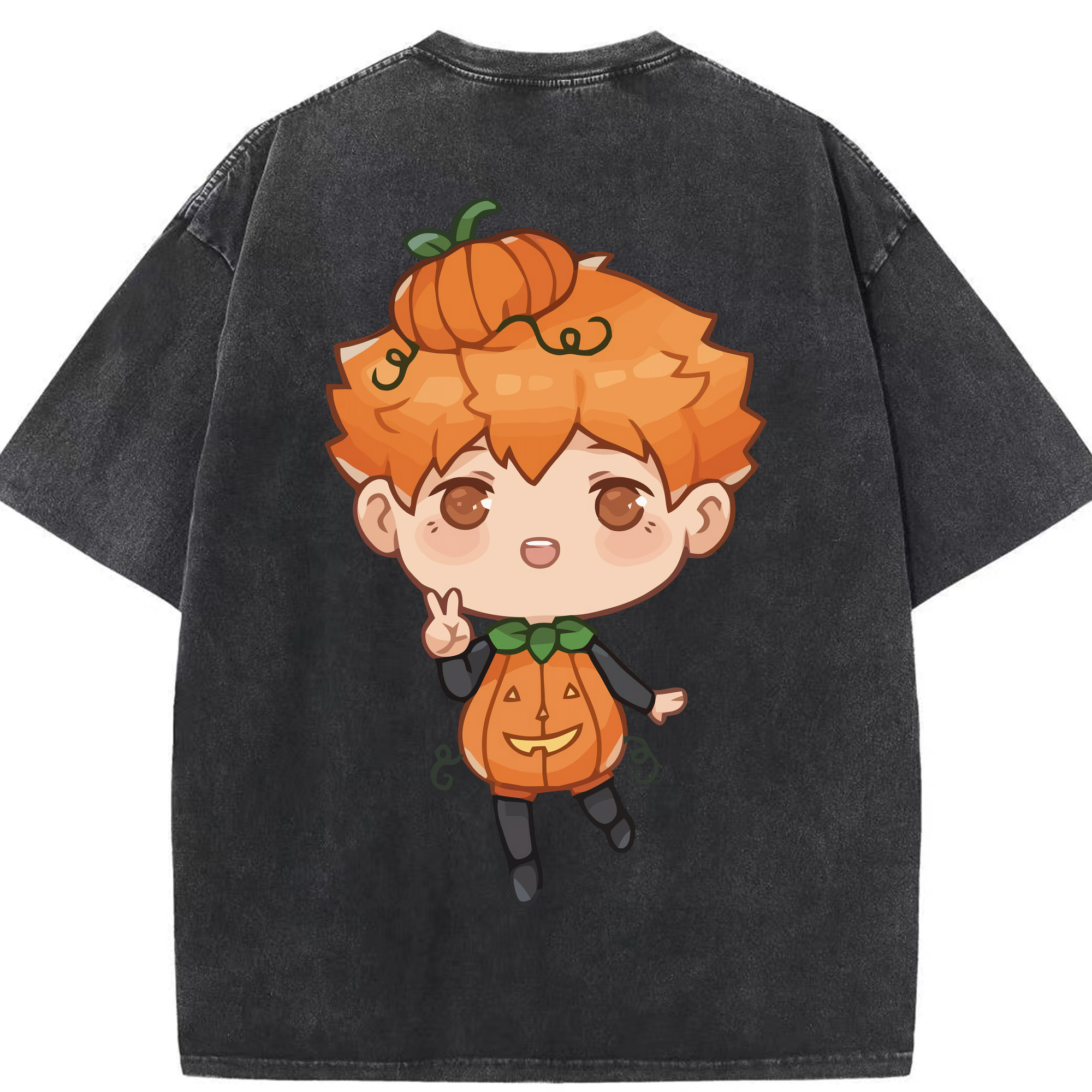 （画像用） ハイキュー!! Haikyu!! 綿100% ヴィンテージ風 半袖Tシャツ（背面プリント）