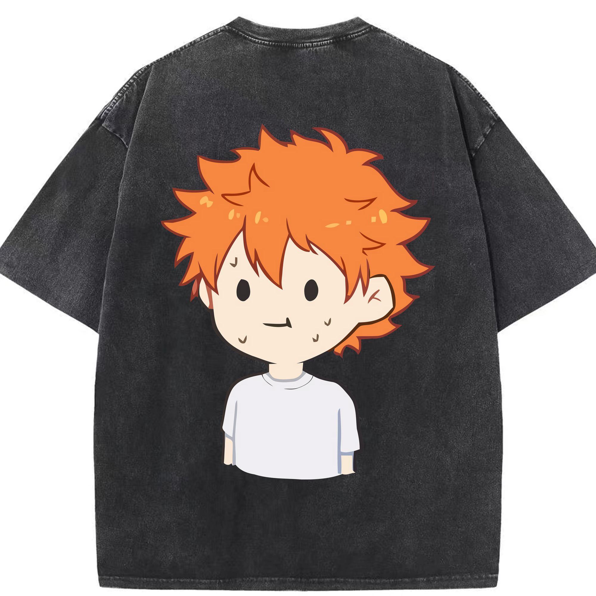 （画像用） ハイキュー!! Haikyu!! 綿100% ヴィンテージ風 半袖Tシャツ（背面プリント）