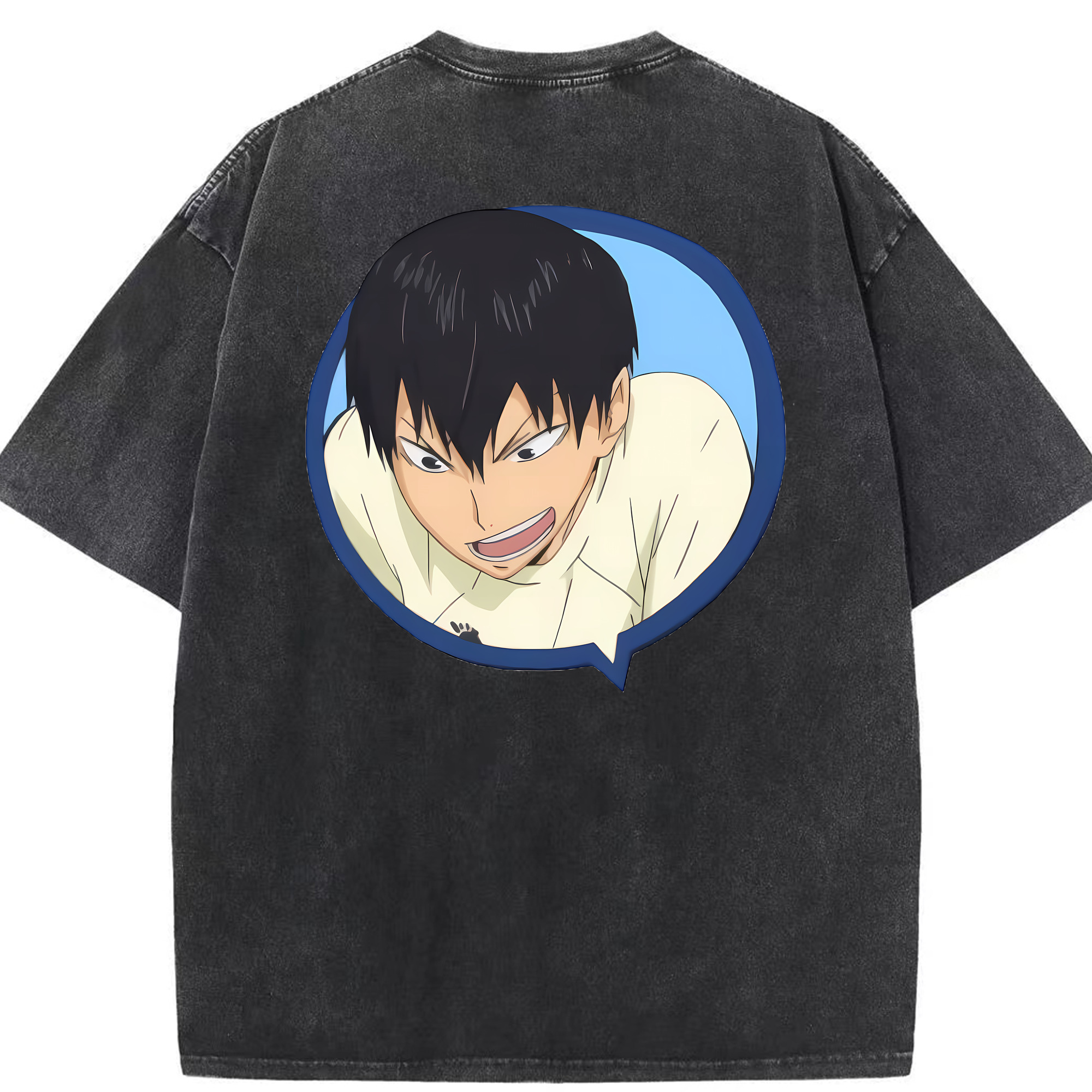 （画像用） ハイキュー!! Haikyu!! 綿100% ヴィンテージ風 半袖Tシャツ（背面プリント）