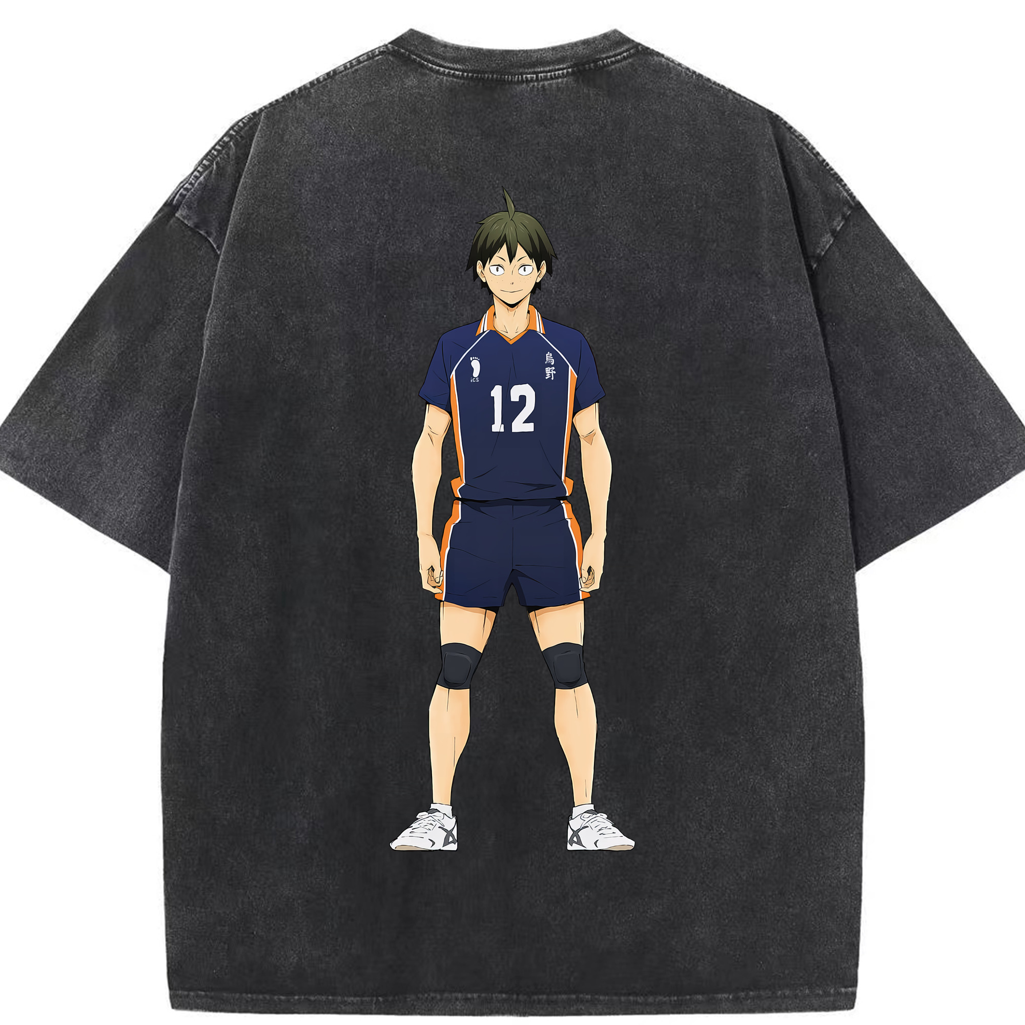 （画像用） ハイキュー!! Haikyu!! 綿100% ヴィンテージ風 半袖Tシャツ（背面プリント）