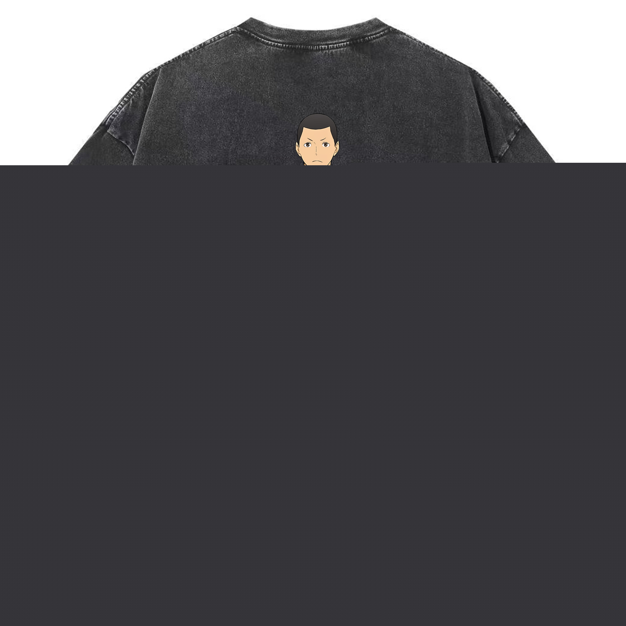 （画像用） ハイキュー!! Haikyu!! 綿100% ヴィンテージ風 半袖Tシャツ（背面プリント）