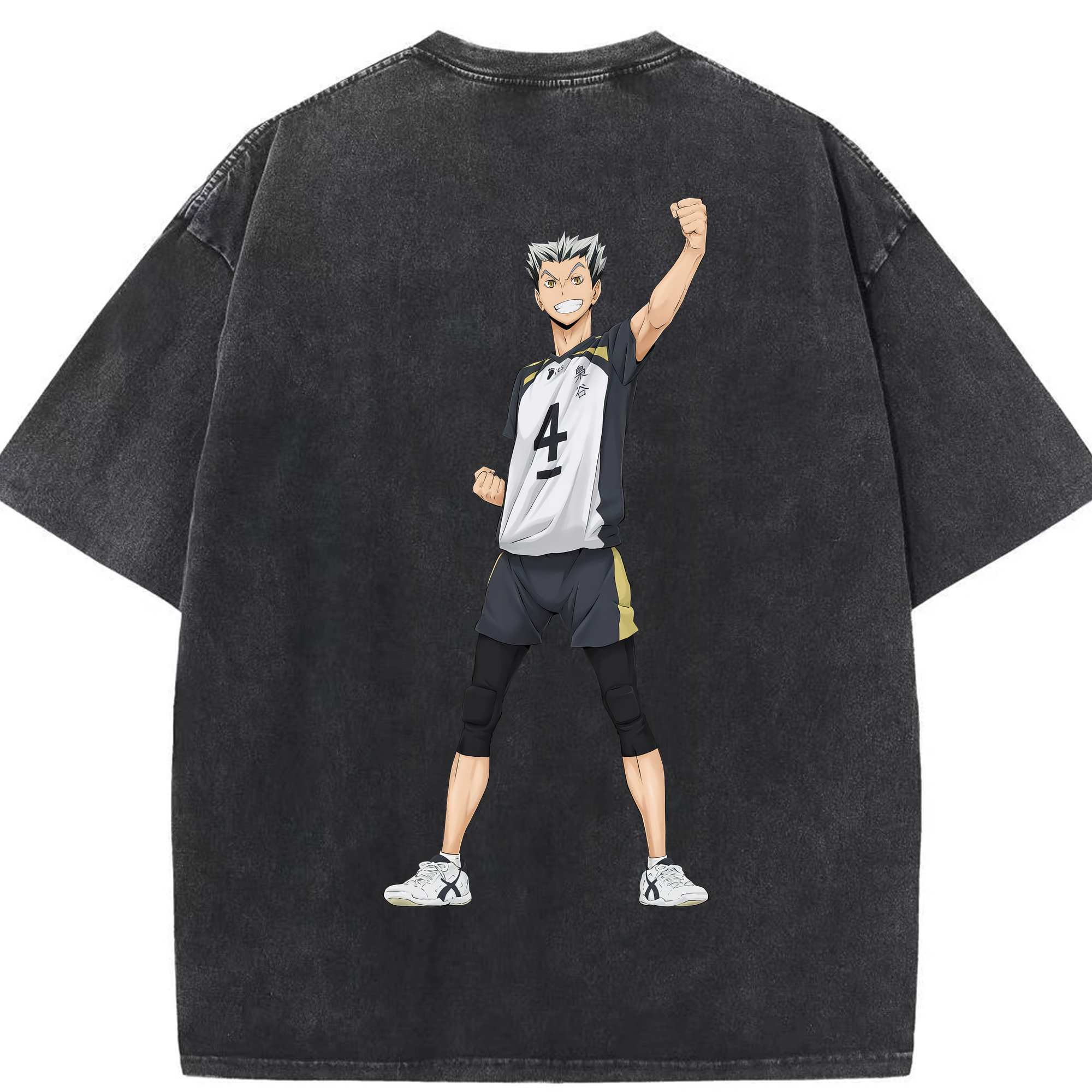 （画像用） ハイキュー!! Haikyu!! 綿100% ヴィンテージ風 半袖Tシャツ（背面プリント）