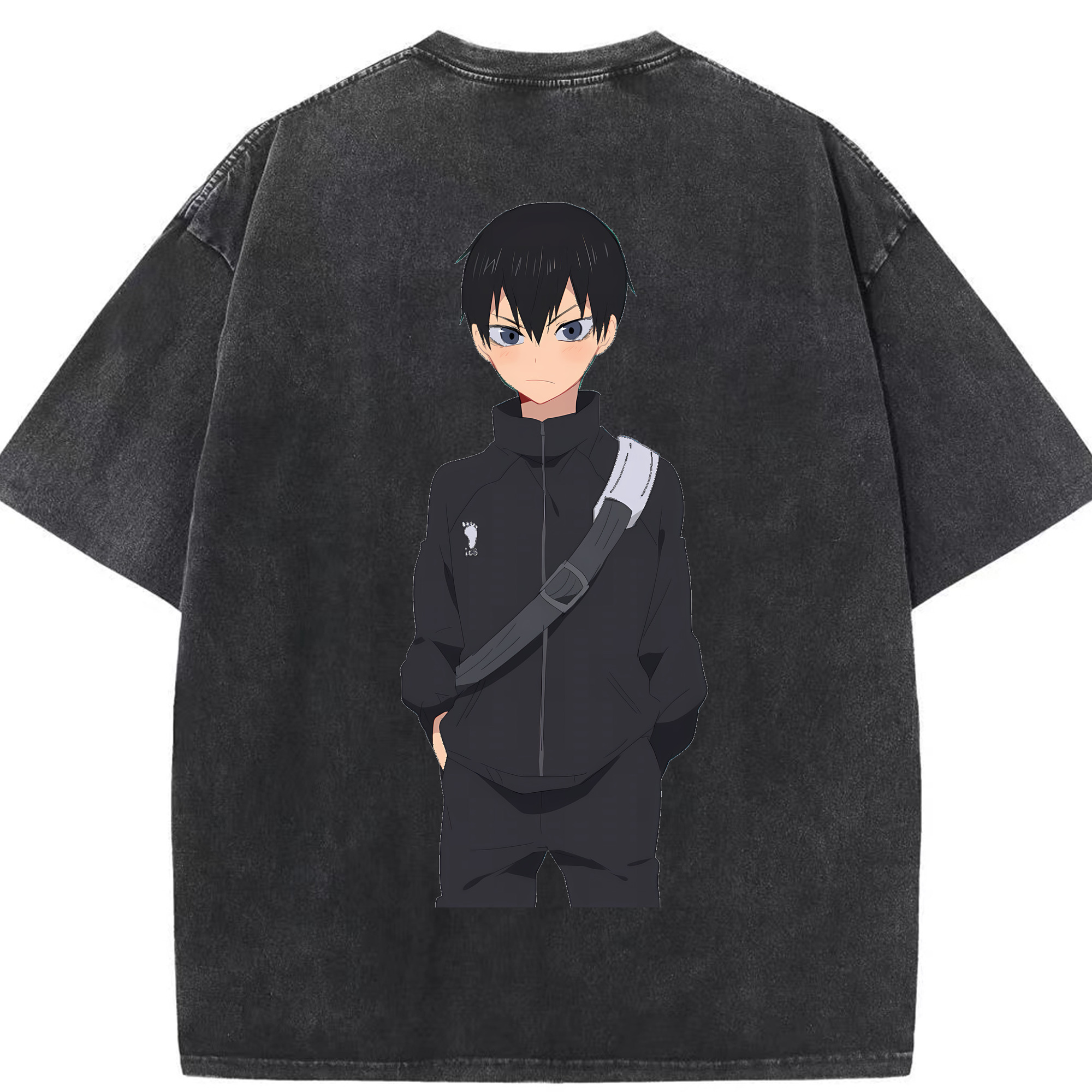 （画像用） ハイキュー!! Haikyu!! 綿100% ヴィンテージ風 半袖Tシャツ（背面プリント）