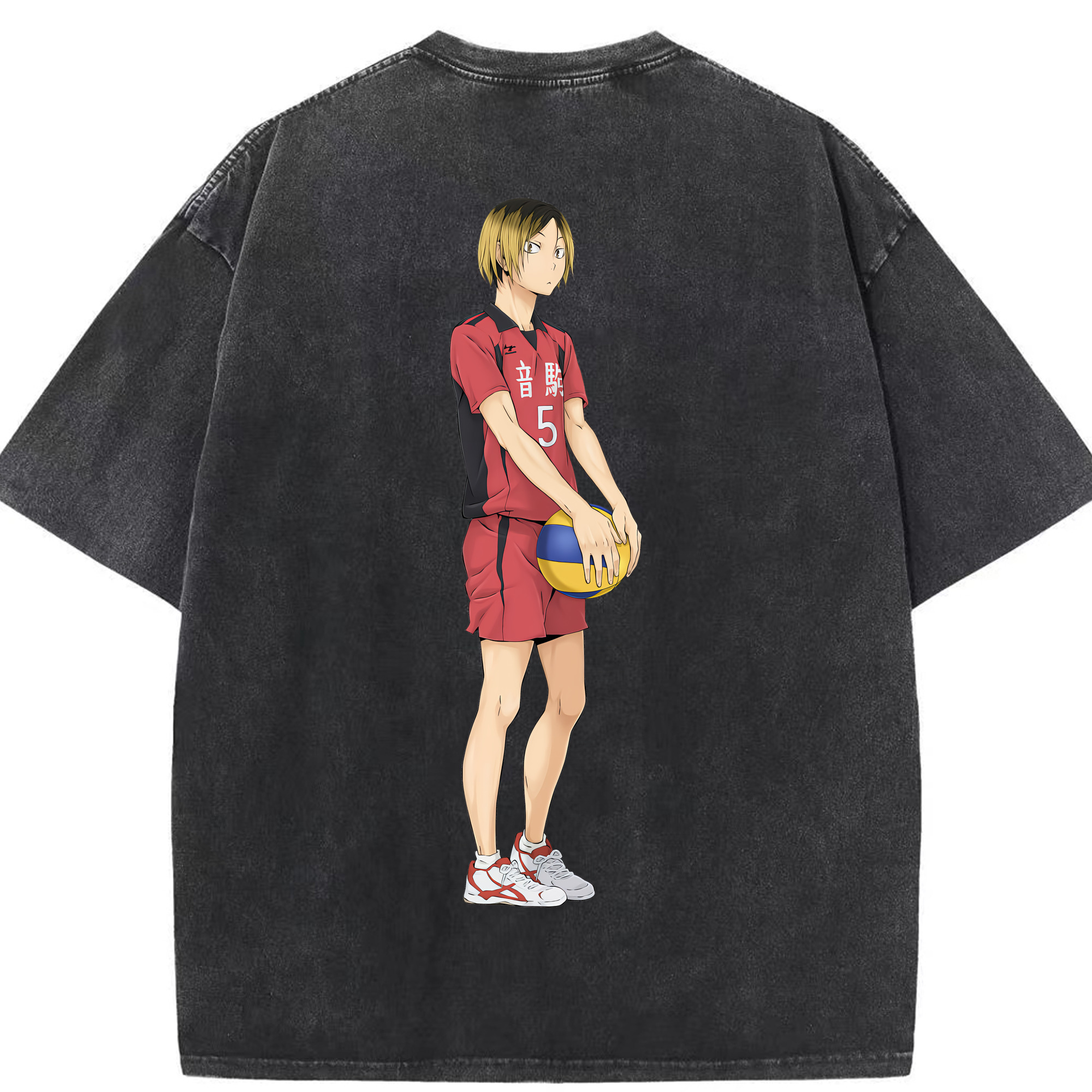 （画像用） ハイキュー!! Haikyu!! 綿100% ヴィンテージ風 半袖Tシャツ（背面プリント）