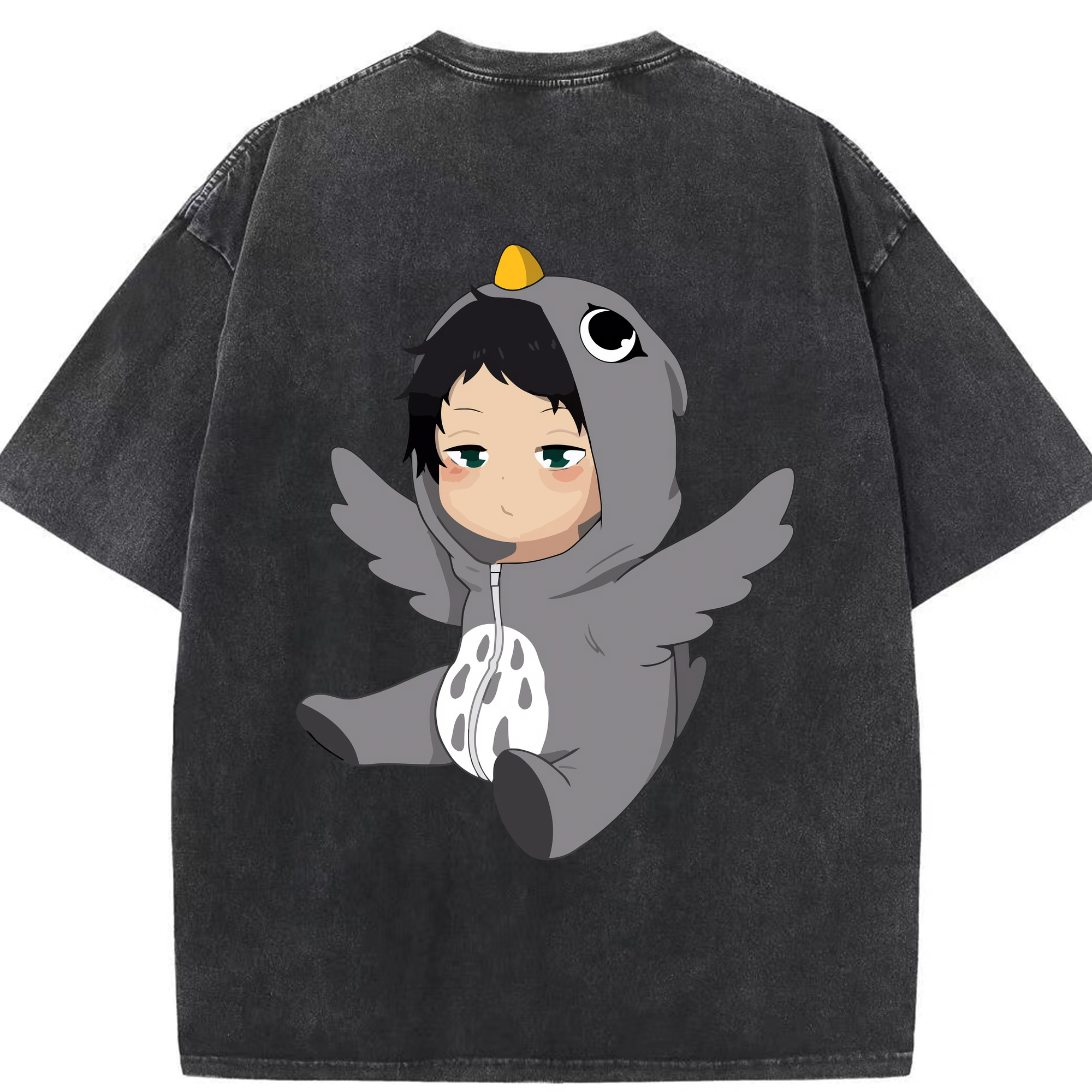 （画像用） ハイキュー!! Haikyu!! 綿100% ヴィンテージ風 半袖Tシャツ（背面プリント）
