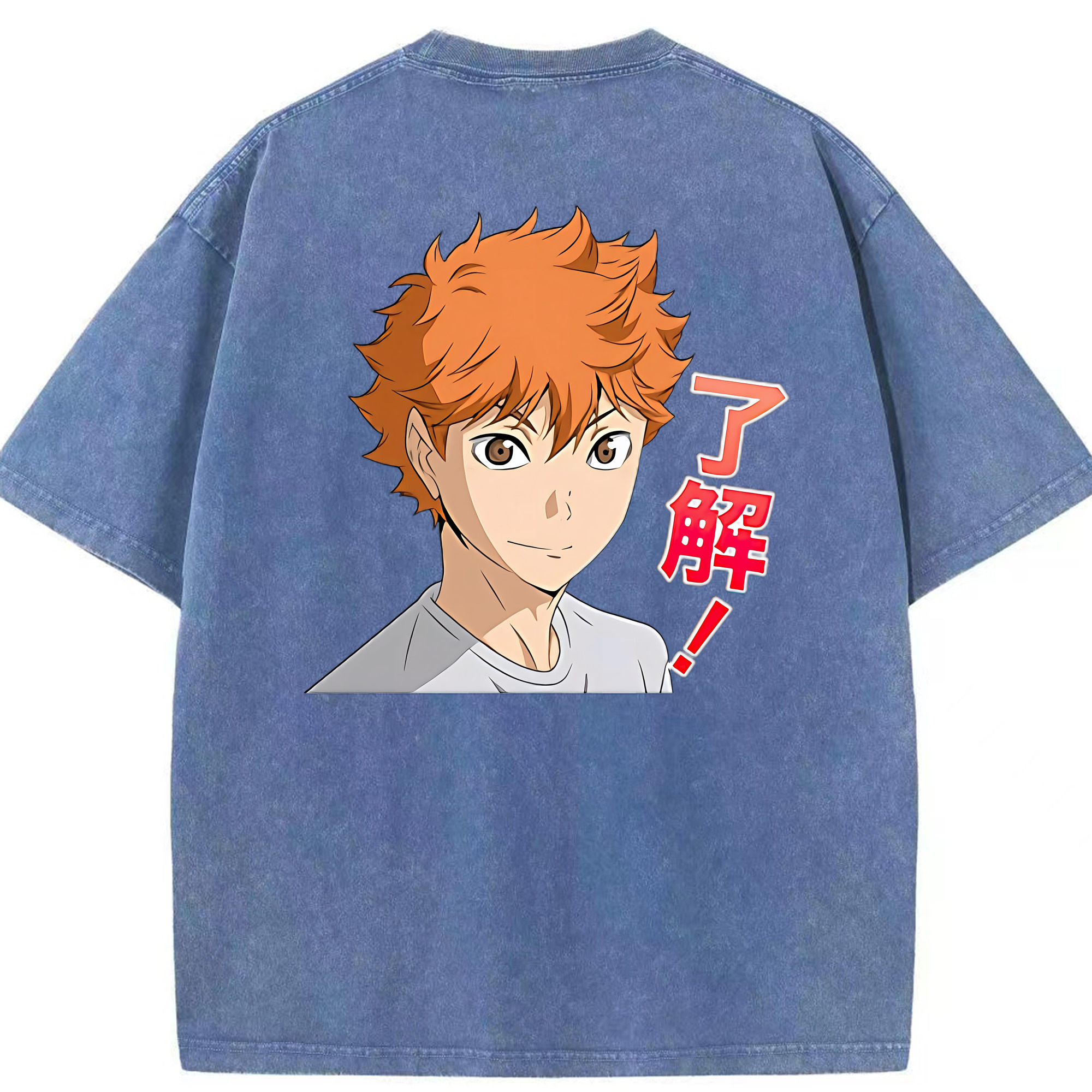 （画像用） ハイキュー!! Haikyu!! 綿100% ヴィンテージ風 半袖Tシャツ（背面プリント）