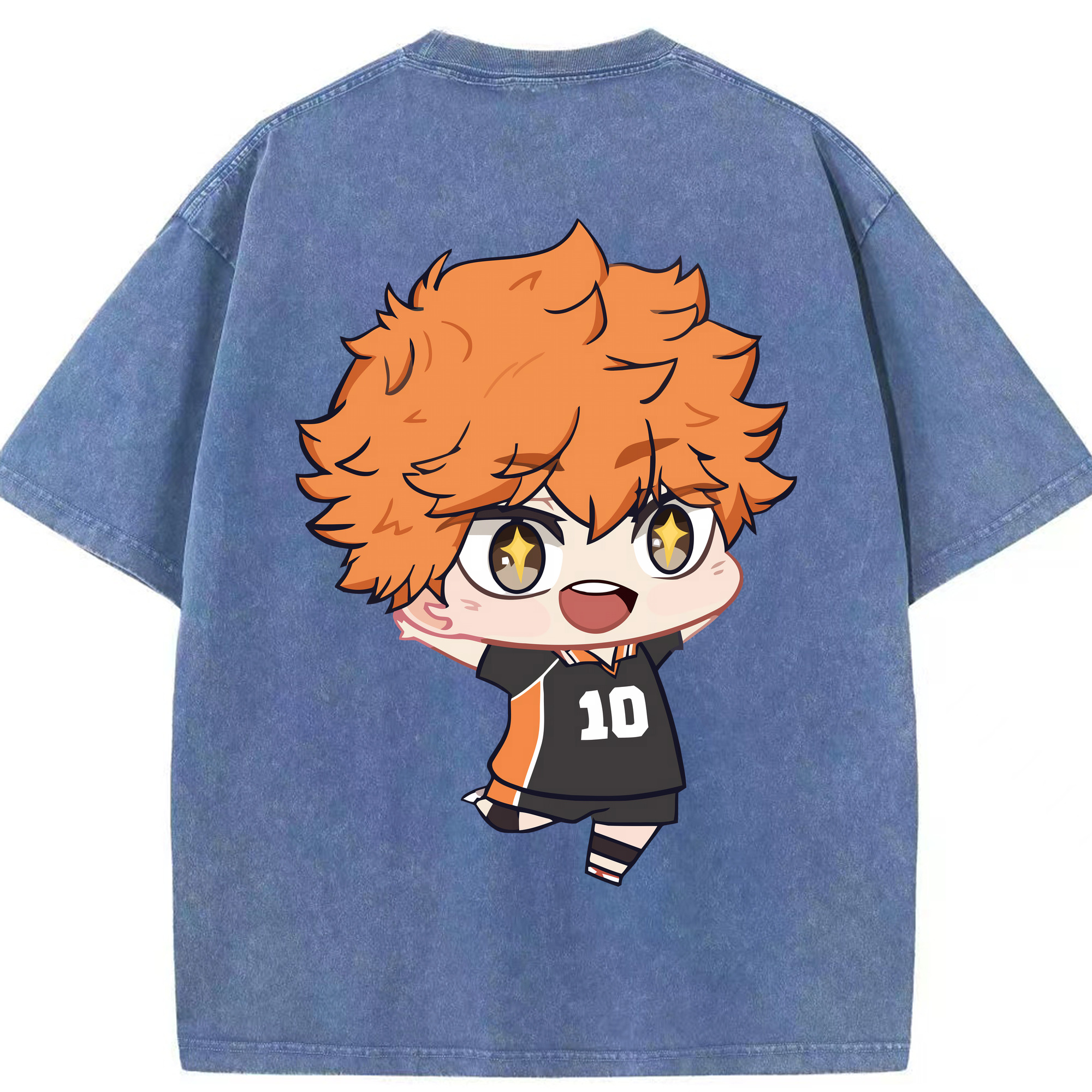 （画像用） ハイキュー!! Haikyu!! 綿100% ヴィンテージ風 半袖Tシャツ（背面プリント）
