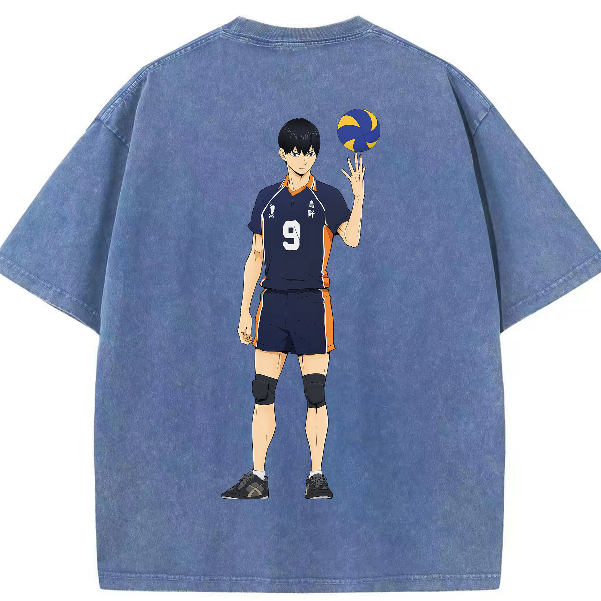 （画像用） ハイキュー!! Haikyu!! 綿100% ヴィンテージ風 半袖Tシャツ（背面プリント）