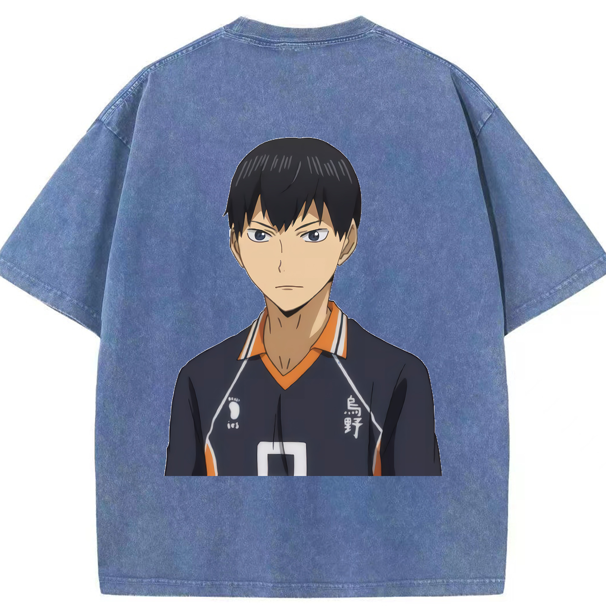 （画像用） ハイキュー!! Haikyu!! 綿100% ヴィンテージ風 半袖Tシャツ（背面プリント）