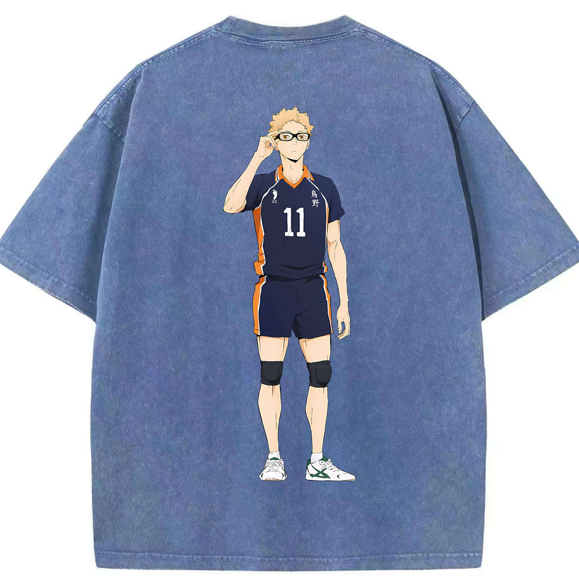（画像用） ハイキュー!! Haikyu!! 綿100% ヴィンテージ風 半袖Tシャツ（背面プリント）