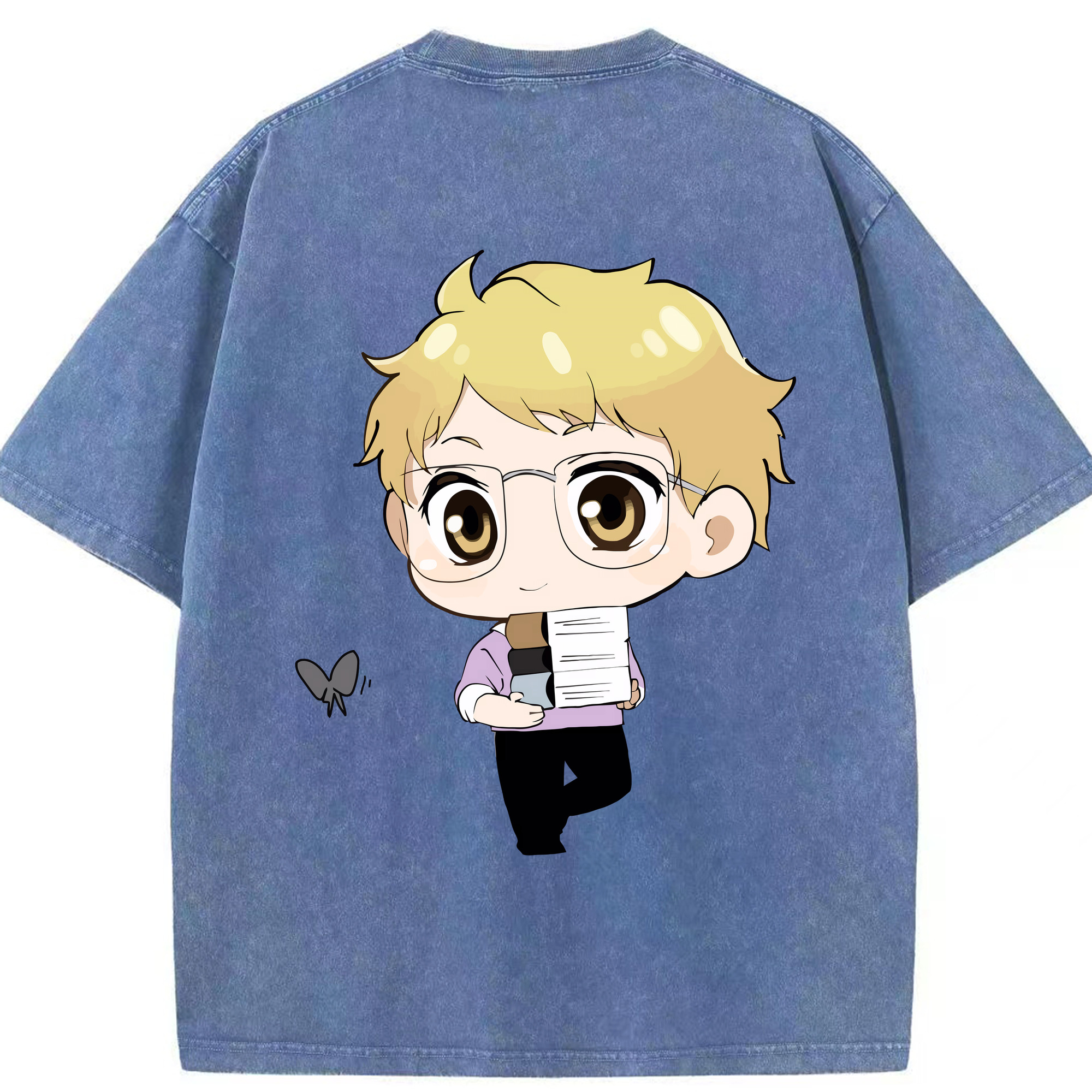 （画像用） ハイキュー!! Haikyu!! 綿100% ヴィンテージ風 半袖Tシャツ（背面プリント）