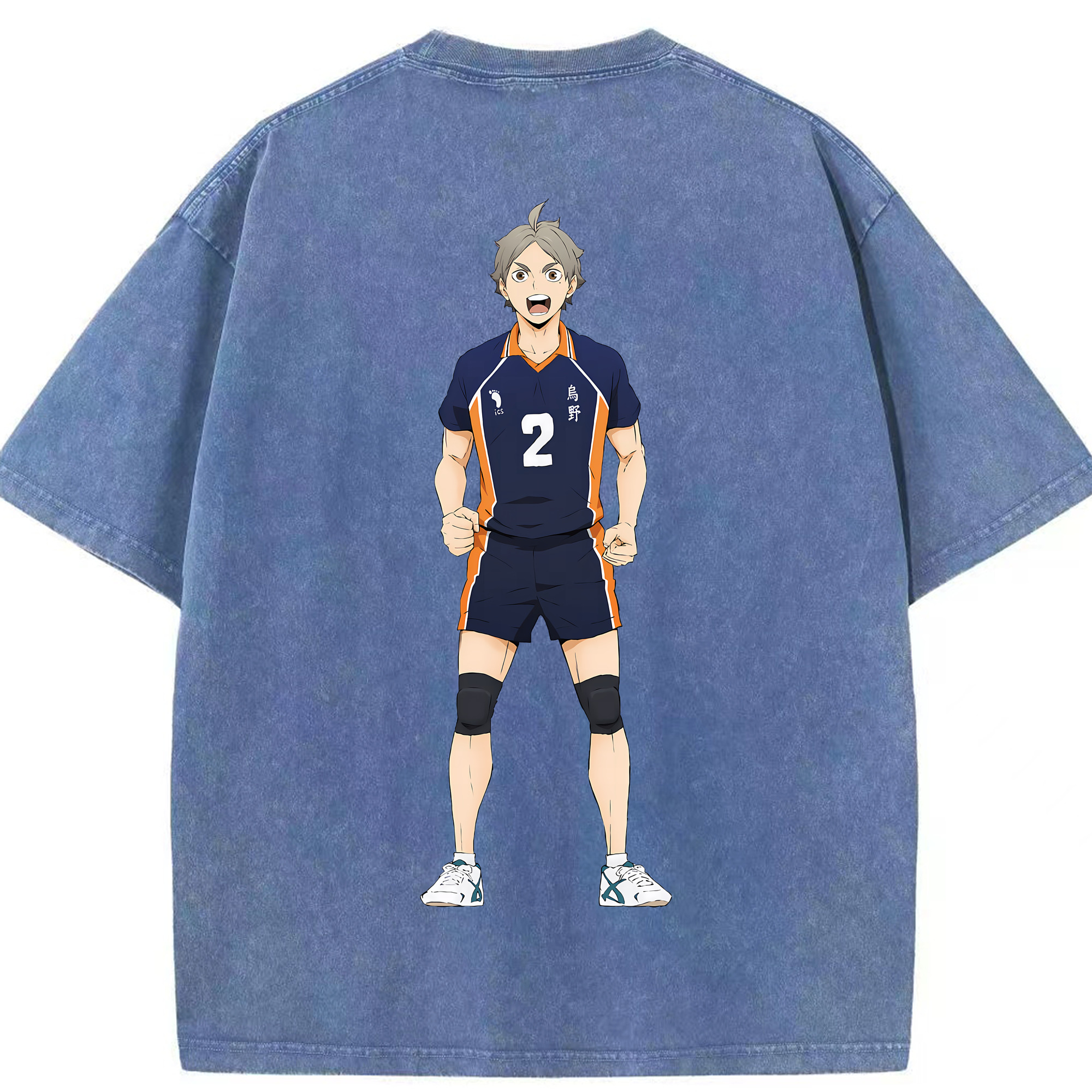（画像用） ハイキュー!! Haikyu!! 綿100% ヴィンテージ風 半袖Tシャツ（背面プリント）