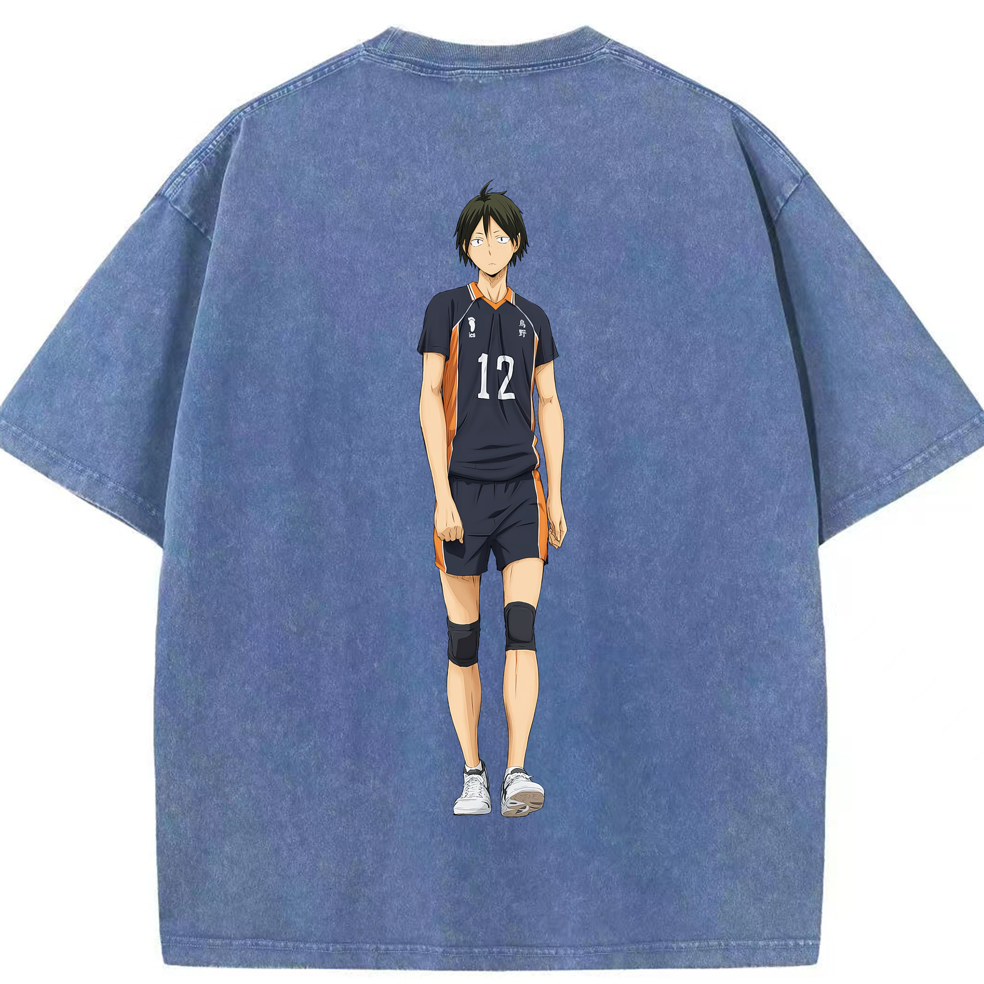 （画像用） ハイキュー!! Haikyu!! 綿100% ヴィンテージ風 半袖Tシャツ（背面プリント）