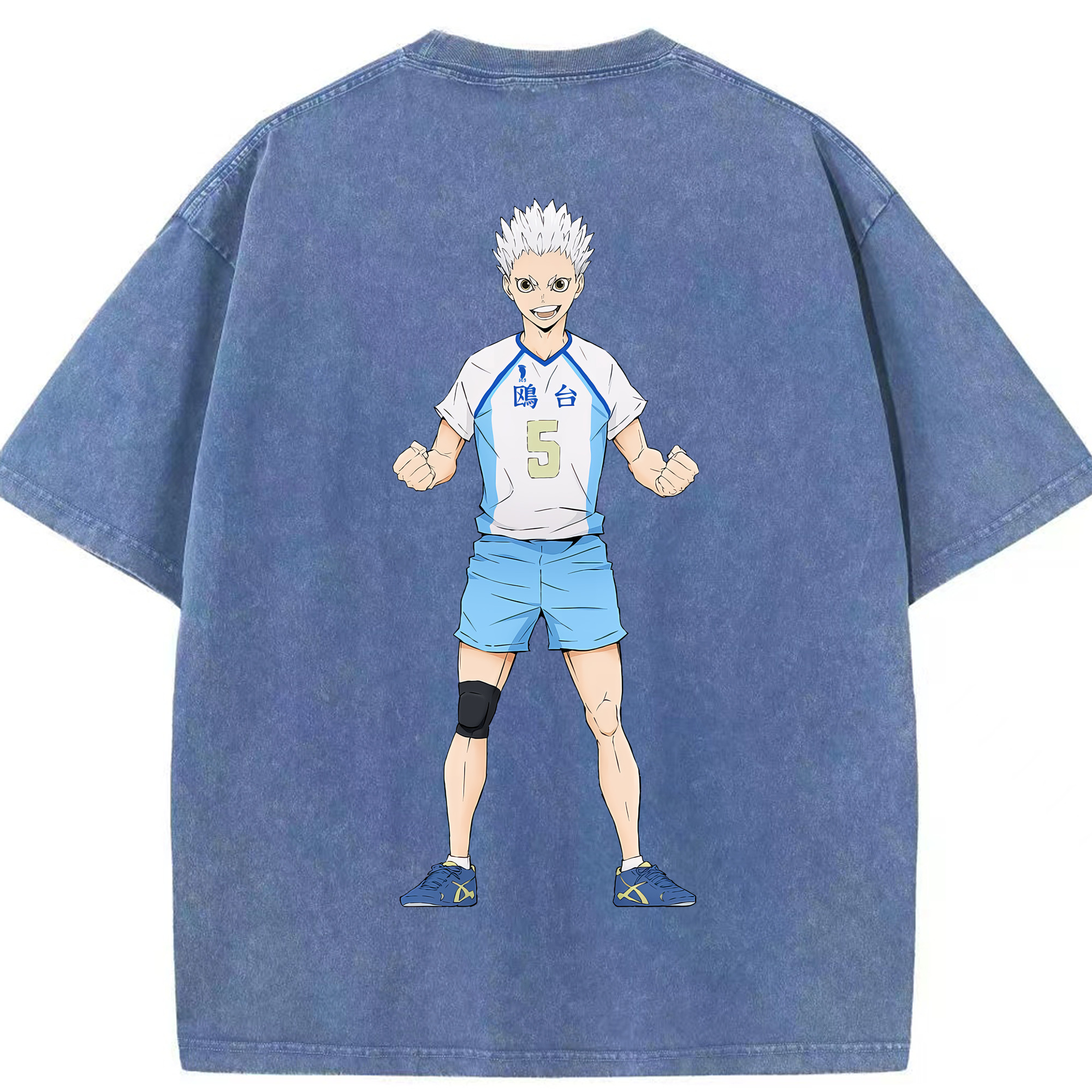 （画像用） ハイキュー!! Haikyu!! 綿100% ヴィンテージ風 半袖Tシャツ（背面プリント）