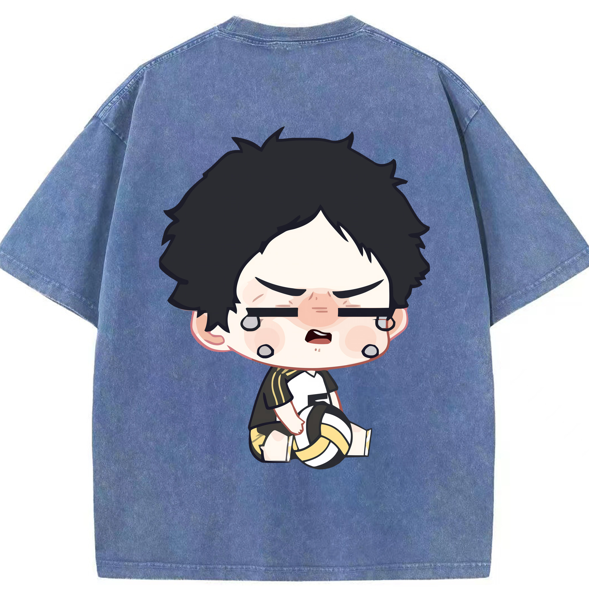 （画像用） ハイキュー!! Haikyu!! 綿100% ヴィンテージ風 半袖Tシャツ（背面プリント）