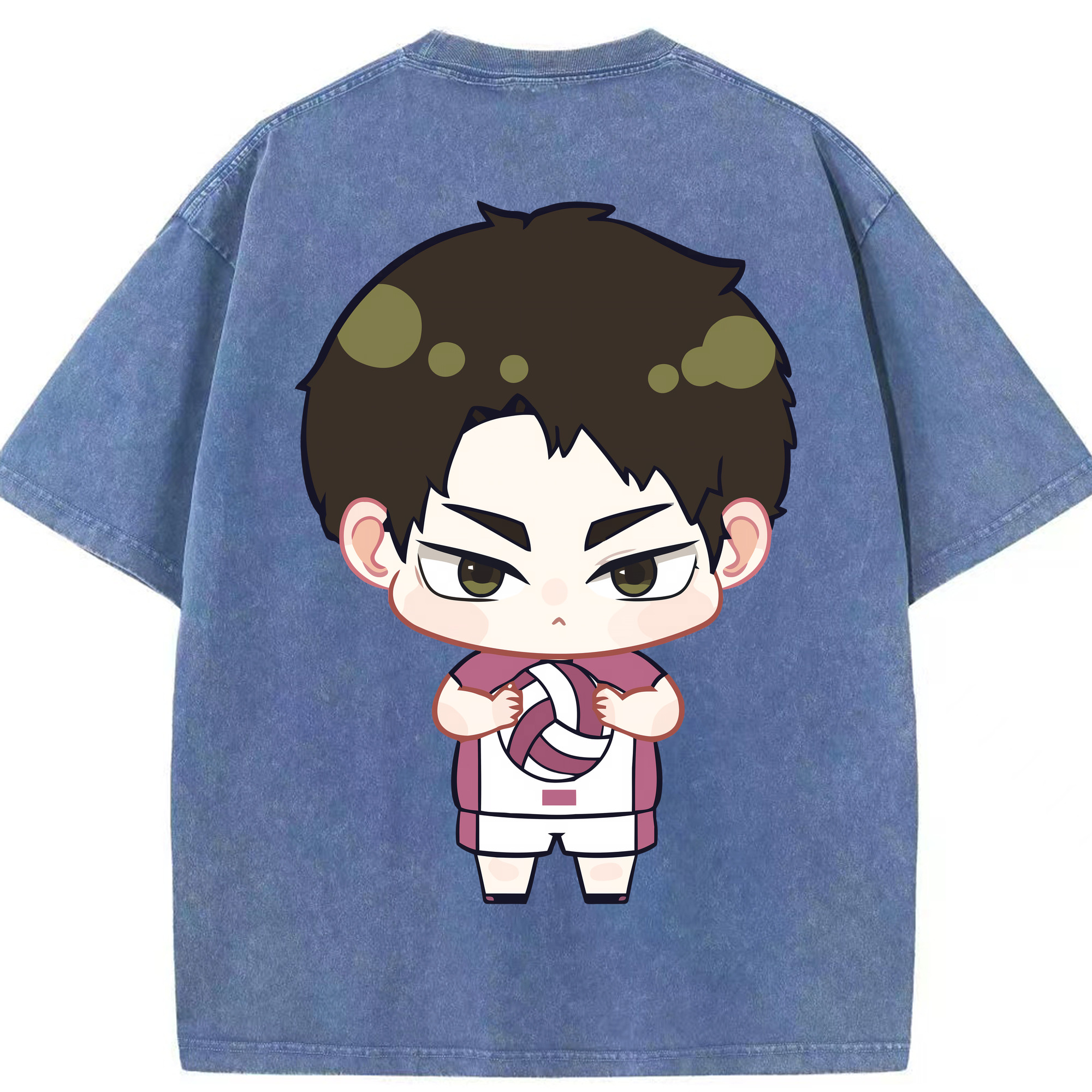 （画像用） ハイキュー!! Haikyu!! 綿100% ヴィンテージ風 半袖Tシャツ（背面プリント）