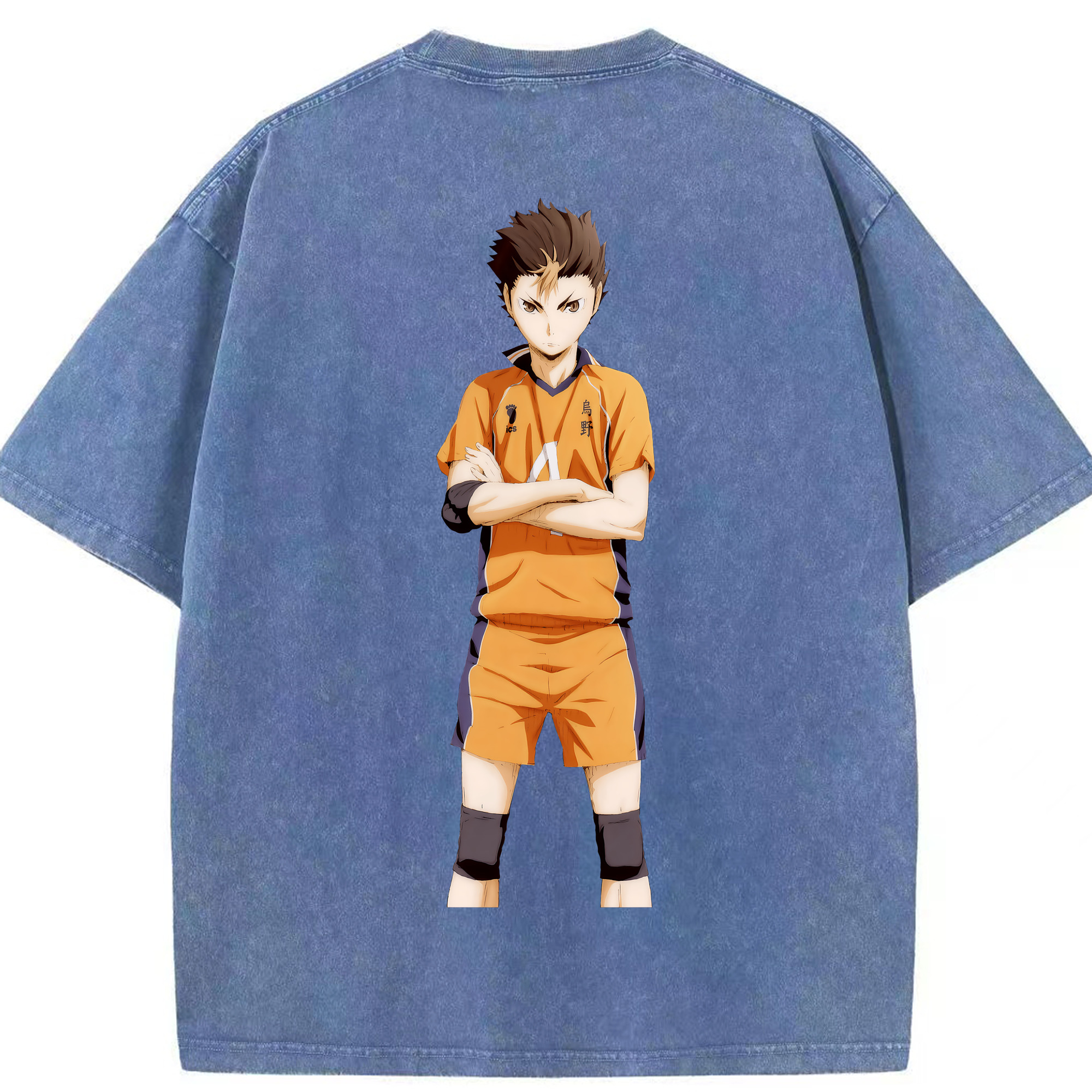 （画像用） ハイキュー!! Haikyu!! 綿100% ヴィンテージ風 半袖Tシャツ（背面プリント）
